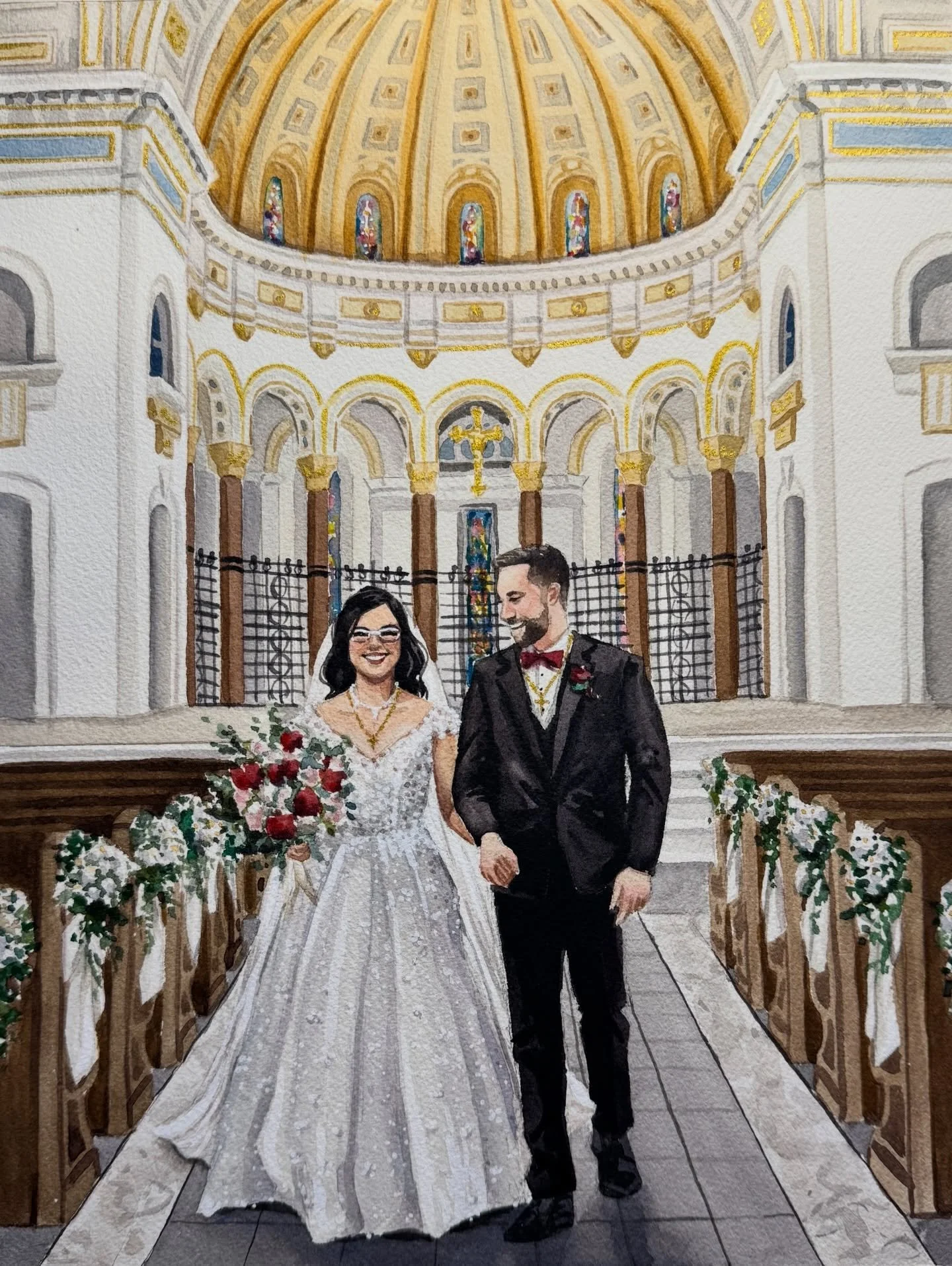 Their reactions!🥹👉

It was such an honor coming back here to paint this couple at this gorgeous cathedral❤️

Photos by the amazing team of @willowbrittstudios 

#liveweddingpainting #vawedding #rvawedding #reaction #reveal