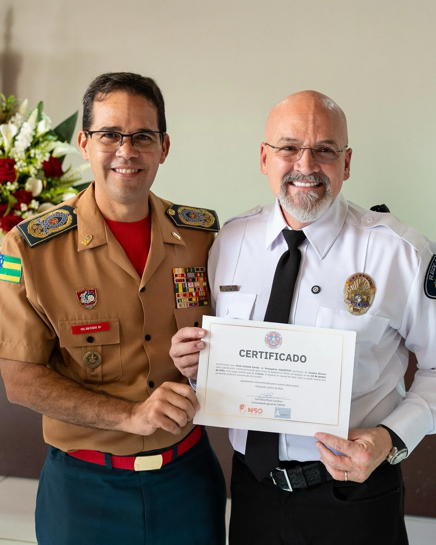 From the Fire Department to the Municipal Guards of Aracaju, the mission remains the same: to share the message that life has value! 
It was an honor to bring hope, purpose, and encouragement to those who dedicate their lives to protecting our commun