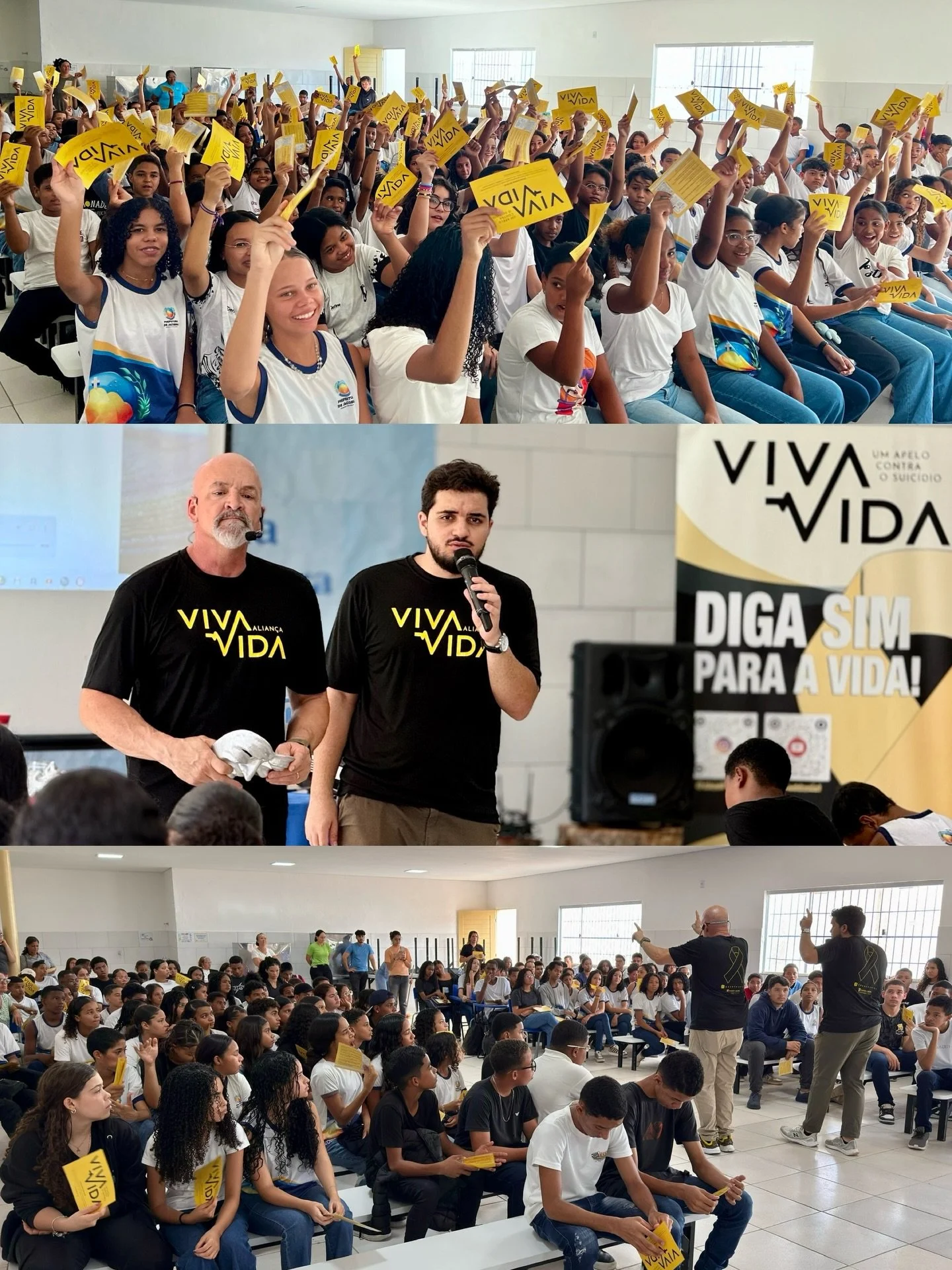 Jacobina was impacted by VivaVida! 💛
We held 7 meetings and reached approximately 1,000 students with the message of life!
__

Jacobina foi impactada pelo VivaVida! 💛
Tivemos 7 reuni&otilde;es e aproximadamente 1.000 alunos alcan&ccedil;ados com a 