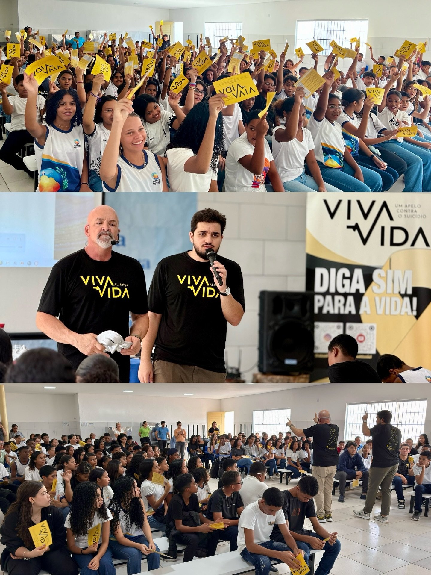 Jacobina was impacted by VivaVida! 💛
We held 7 meetings and reached approximately 1,000 students with the message of life!
__

Jacobina foi impactada pelo VivaVida! 💛
Tivemos 7 reuni&otilde;es e aproximadamente 1.000 alunos alcan&ccedil;ados com a 