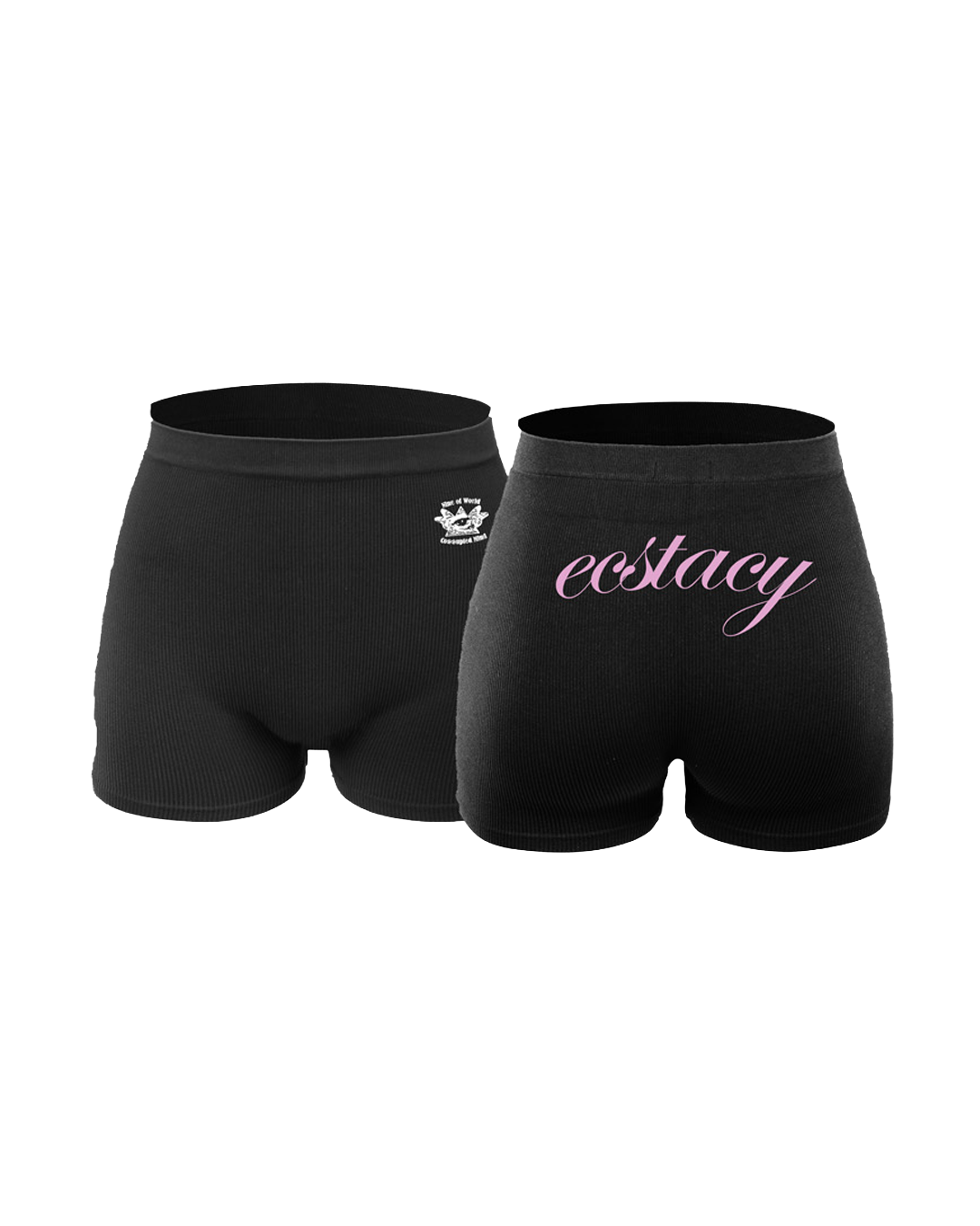Black "S.E." Biker Short