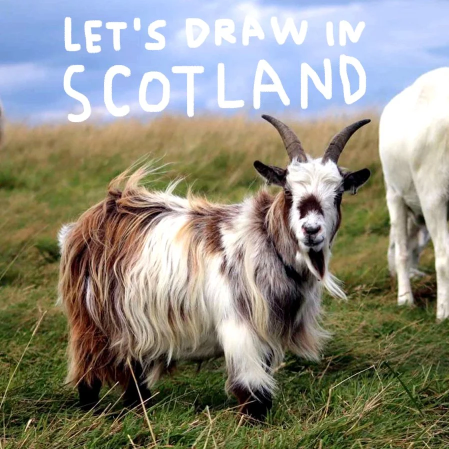 Folks!! Check it out!! BIG NEWS! @katrinwiehle and I will be leading our FIFTH international Sketchbook Journaling Retreat. Come join us in... SCOTLAND! All of the info will go out to my newsletter next week! Sign up now to hear all about it. LINK IN