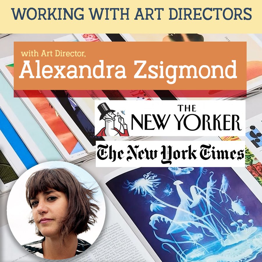 Big speaker announcement! This year we have Art Director, Alexandra Zsigmond!! Alexandra will be talking with us about how Illustrators work with Art Directors, plus there will be a Q&amp;A!