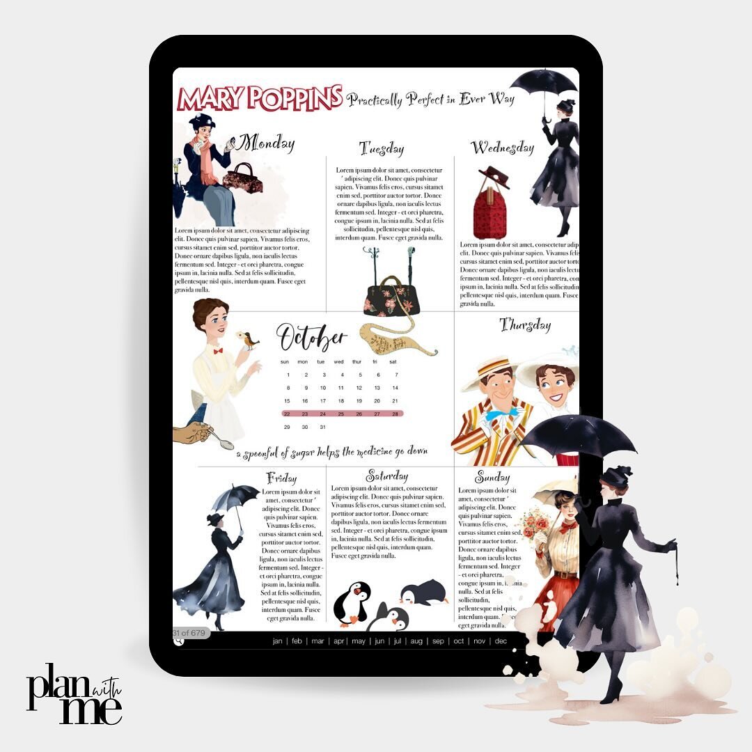 Mary Poppins&hellip;. Practically perfect in every way. 

Just a little Disney magic because &hellip;why not?! 
.
.
.
.
.
tags 

#BeforeAndAfter #PenPower #cozyplanning #digitalplanningcommunity #digitalplanner #digitalplanningideas #digitalplanningl