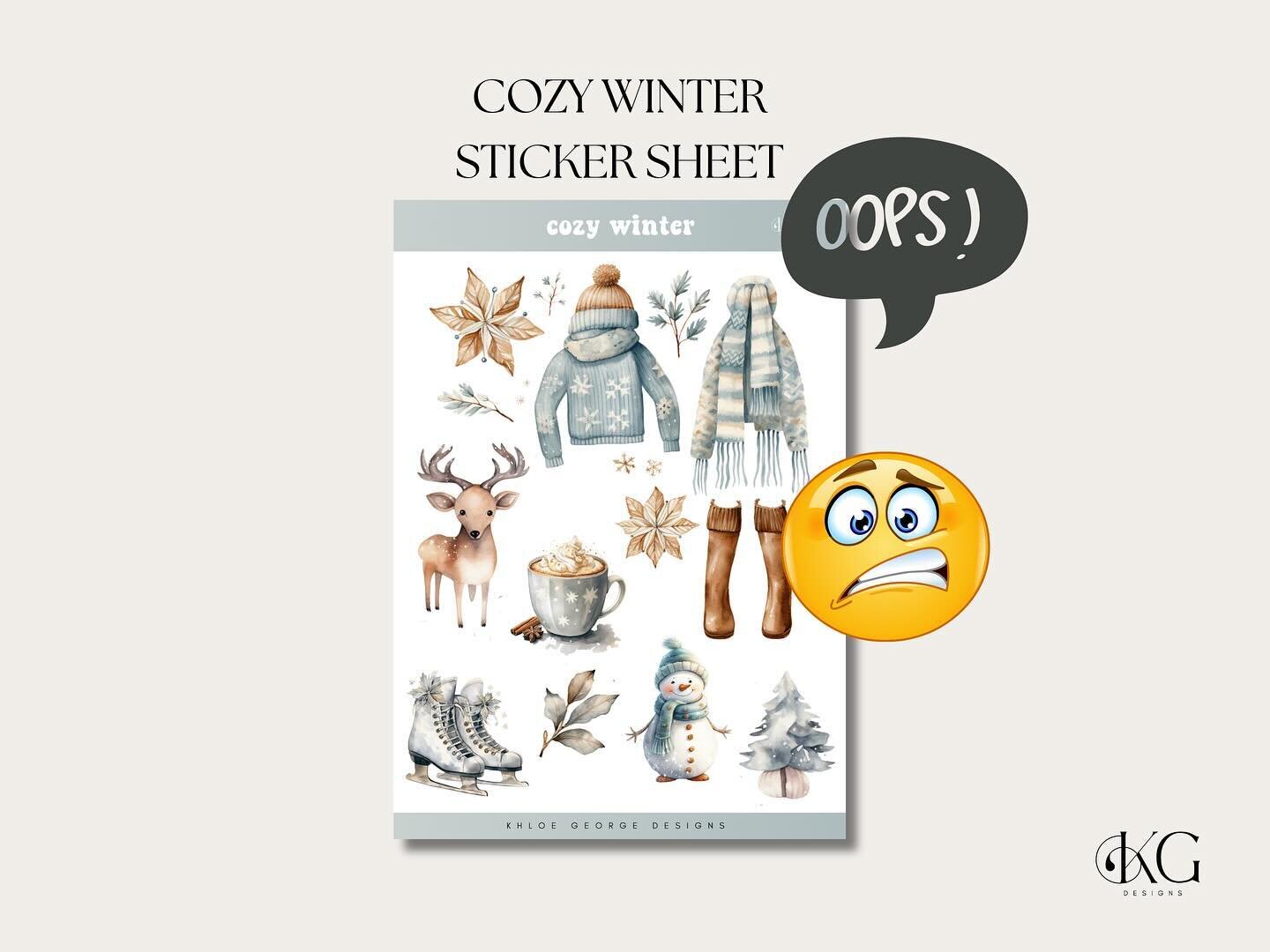Due to a manufacturing error, these will ship via USPS General Mail.  Please choose Regular Mail (No Tracking) FREE at checkout. 

Our Cozy Winter Sticker Sheet is a celebration of the serene and enchanting vibes of a white Christmas. Embrace the tra
