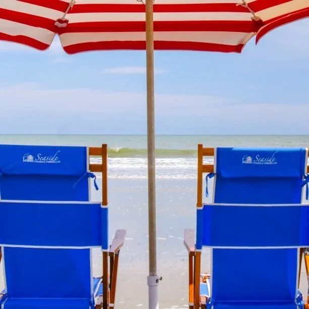 Seaside Chairs And Umbrellas
