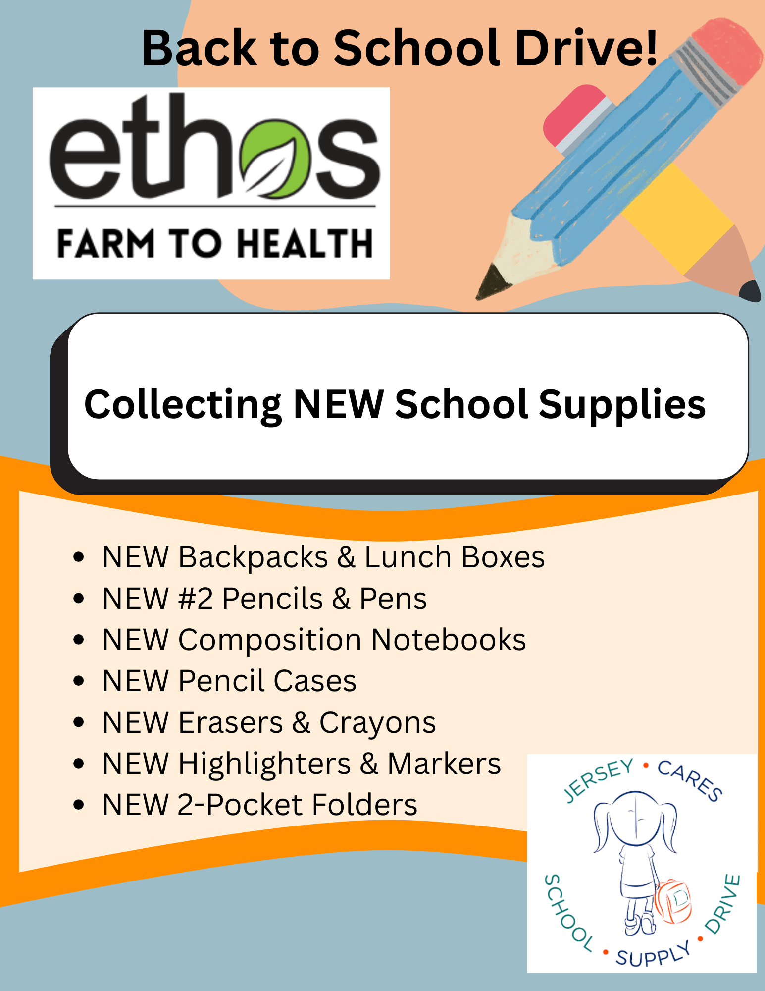 Back to School Drive with Jersey Cares 