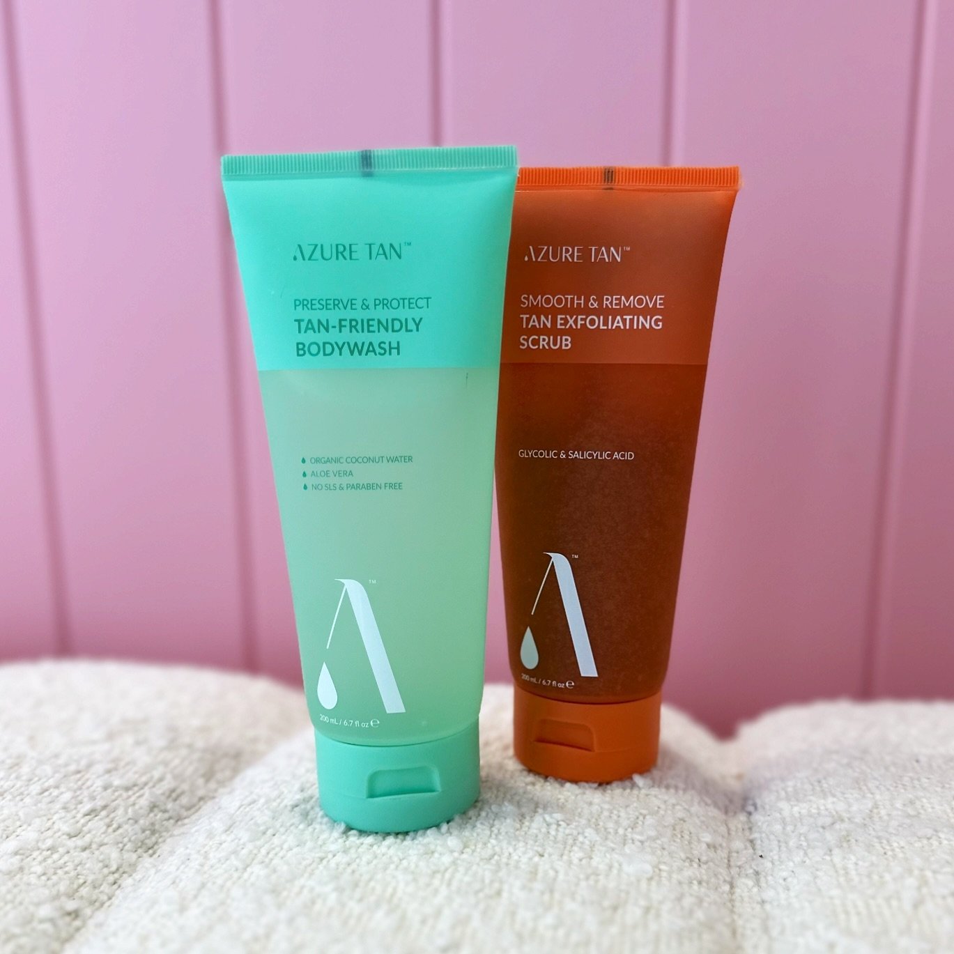 The skin prep duo everyone needs to add to their tanning routine ✨

the smooth &amp; remove exfoliator is infused with salicylic &amp; glycolic acid to perfectly prep your skin pre tan
preserve &amp; protect body wash will keep your tan looking flawl