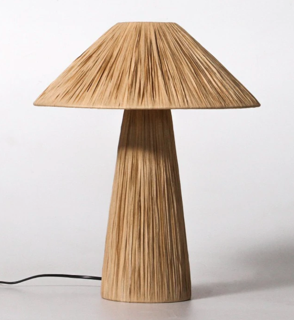 Woven Raffia Table Lamp, Lighting Collective