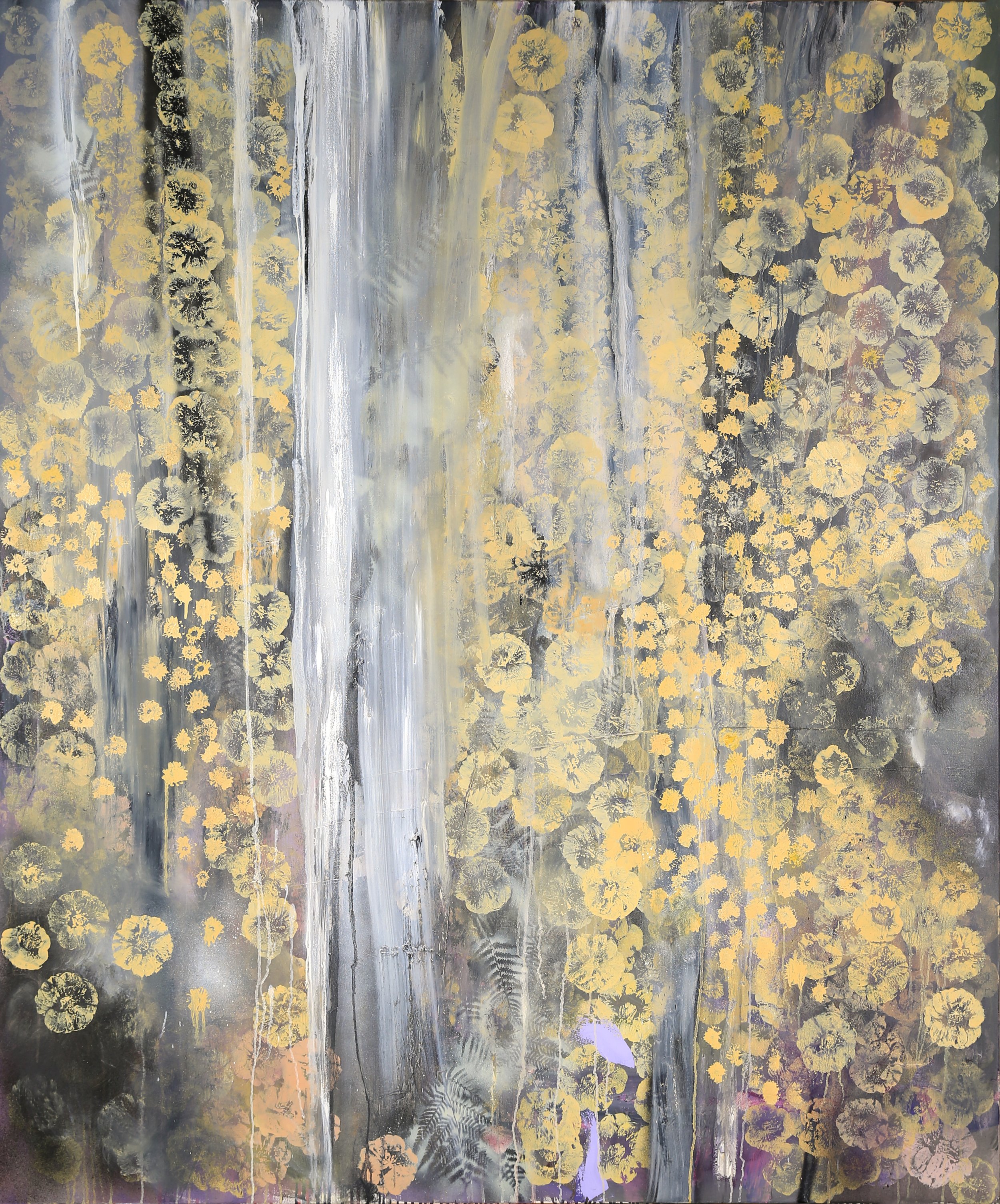 In between the dark and the light,
oil and mixed media on canvas,
180x150cm