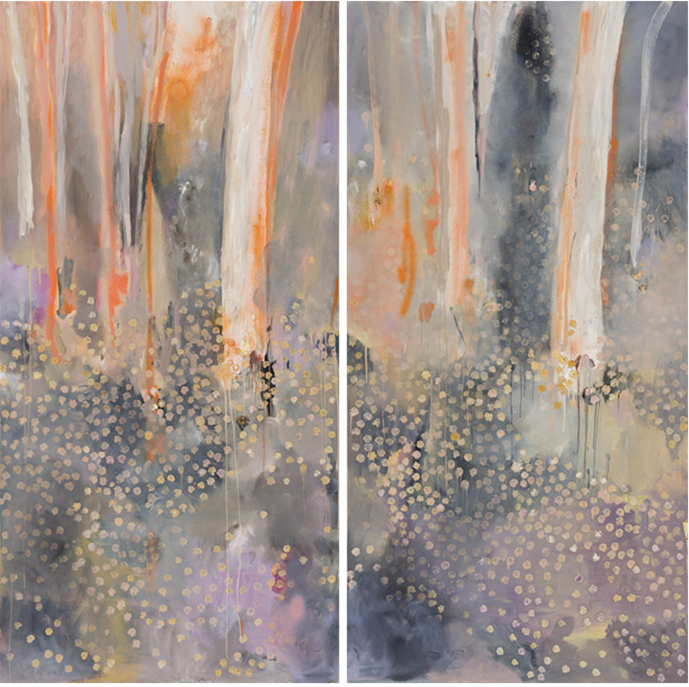 Up in Smoke - Oil and mixed media on board, 244 x 248 cm