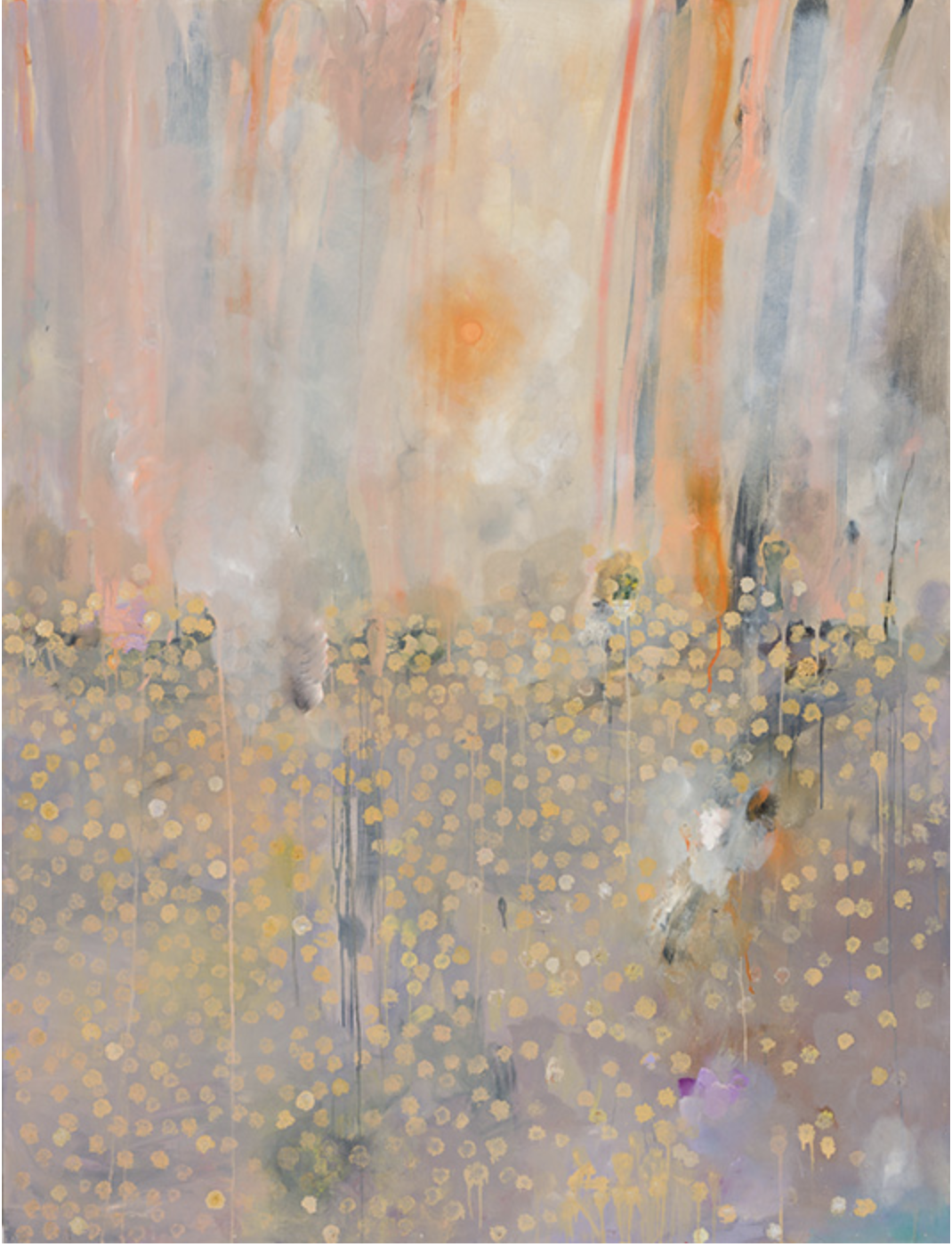 All summer - Oil and mixed media on board, 200 x 153 cm