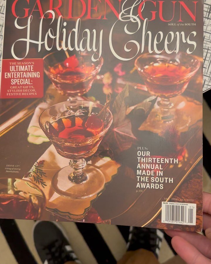 Look, ma! Thanks to @johntedge we caught a dope write up in @gardenandgun in conjunction with @poolesdiner&rsquo;s 15th birthday. So many wonderful memories were made in that space. It felt great to sit in there to celebrate what that place and their