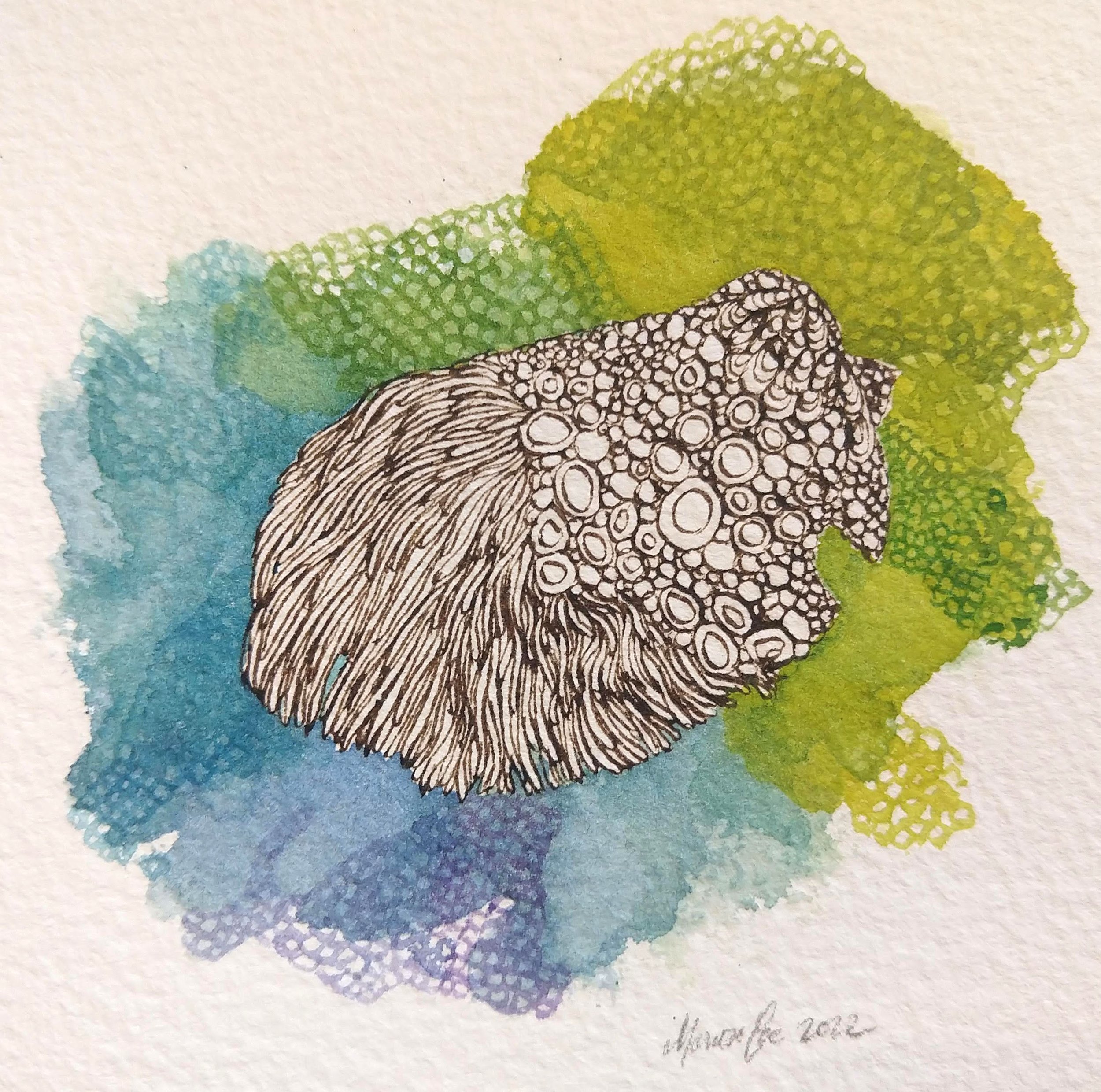 Stomata No. 3
Watercolor and ink on paper
4" x 4"