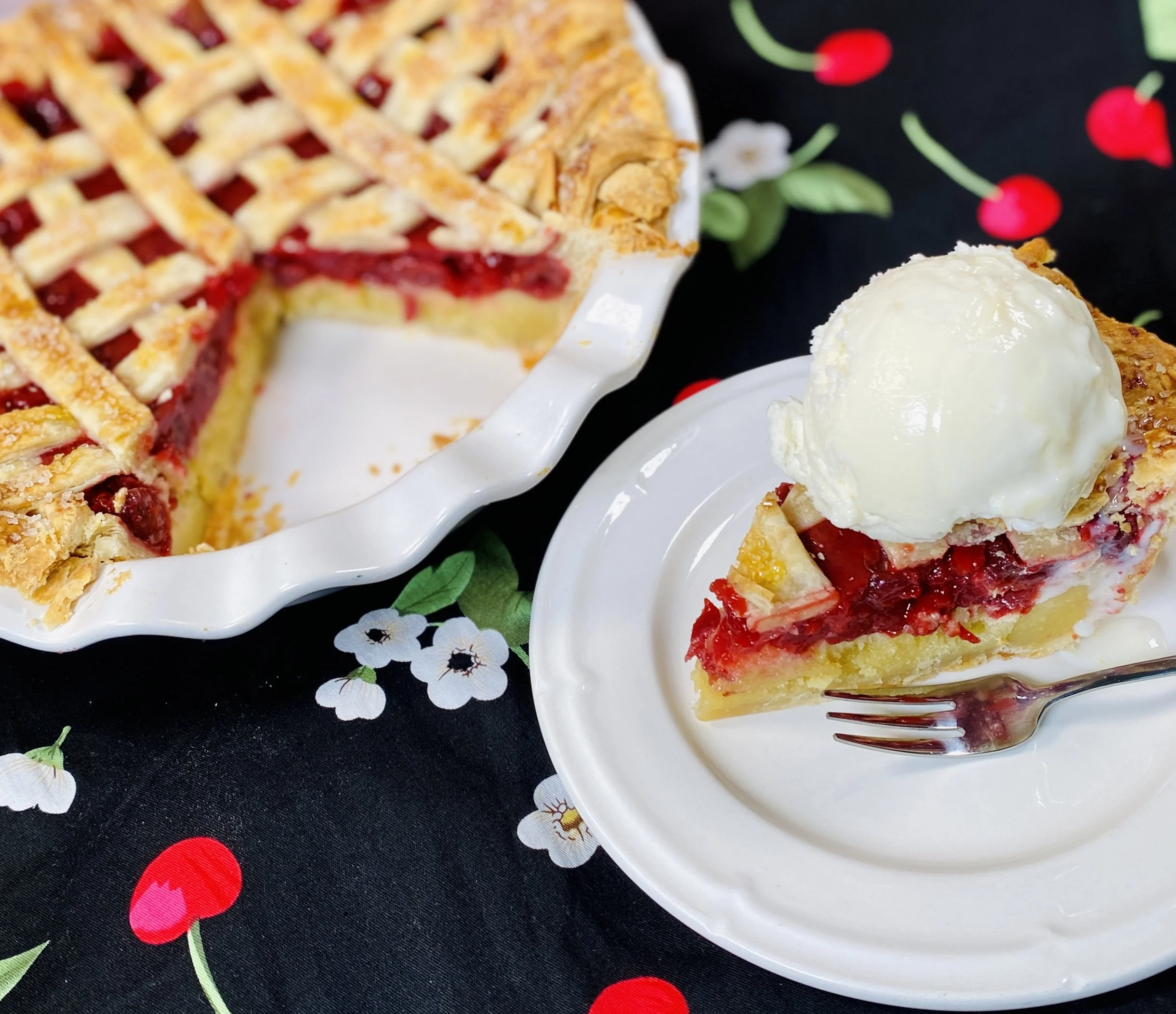 Cherry & Almond Lattice Pie