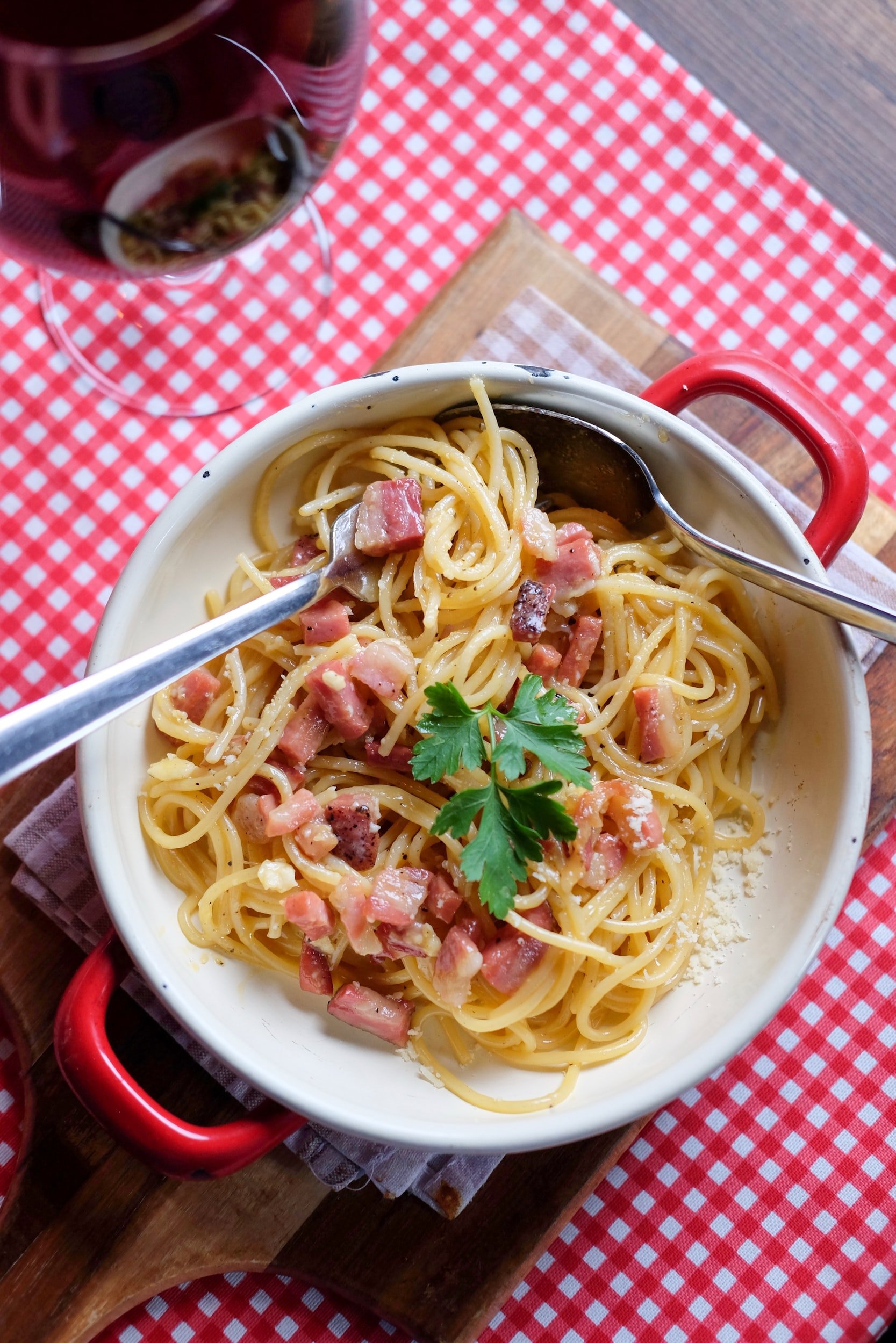 Homemade Egg Pasta &amp; Creamy Carbonara
