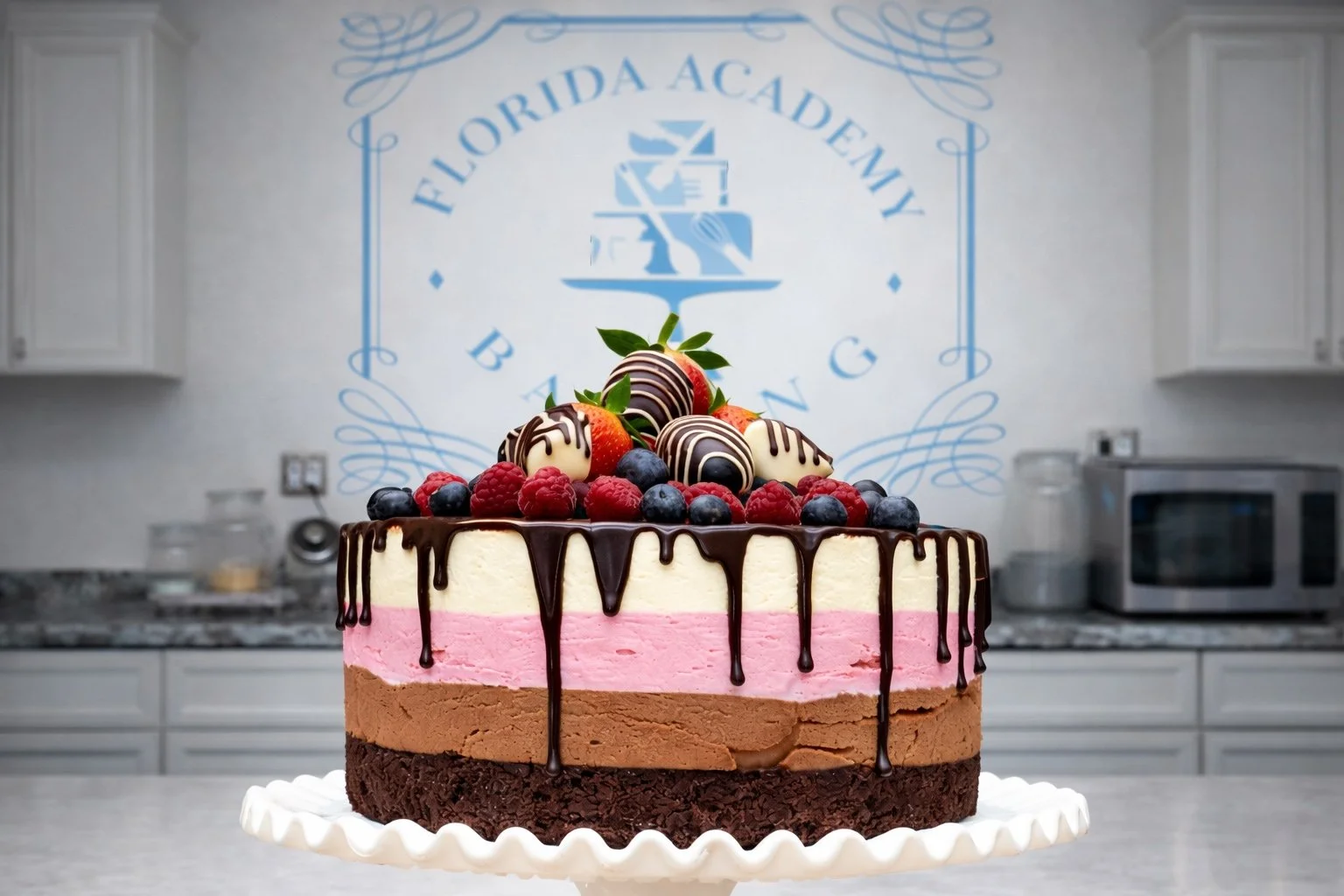 Neapolitan Mousse Cake