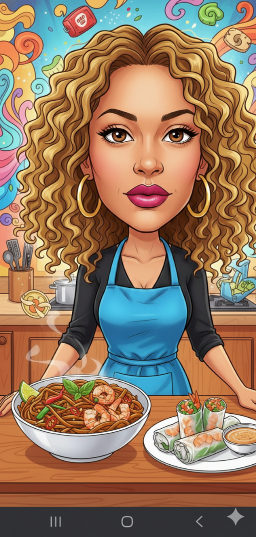 Drunken Noodles &amp; Shrimp Summer Rolls