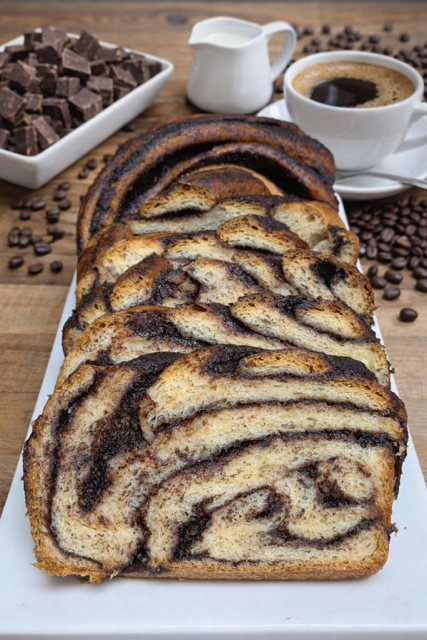 Chocolate Babka with Coffee Syrup