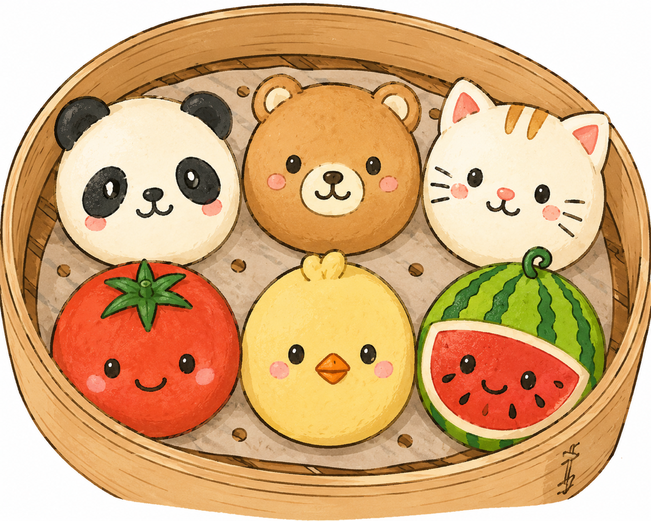 Whimsical Bao: Decorated Steamed Chinese Style Buns