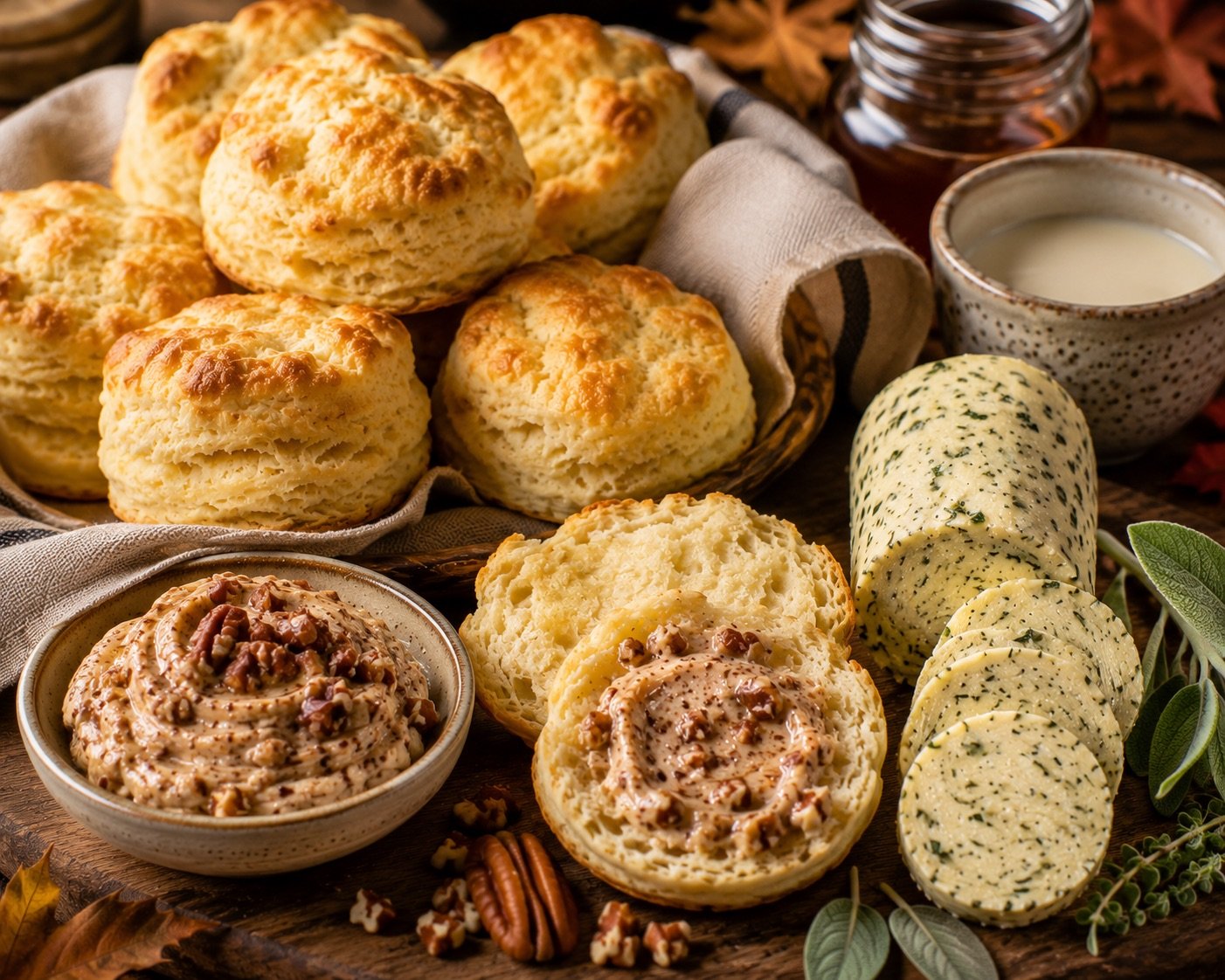 Cultured Butter, Seasonal Compound Butters &amp; Flaky Buttermilk Biscuits