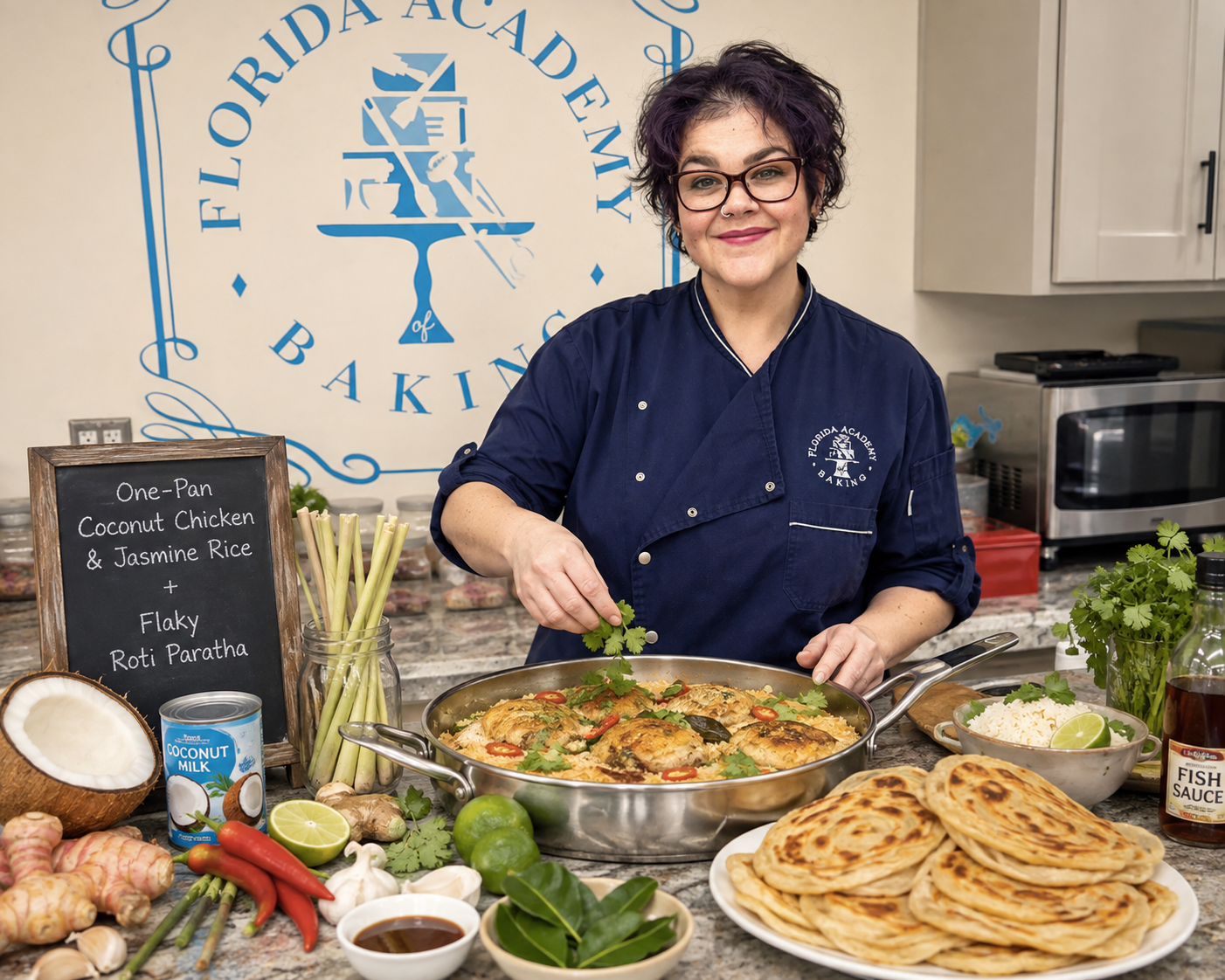 A Taste of Southeast Asia - Coconut Chicken &amp; Jasmine Rice with Roti Paratha