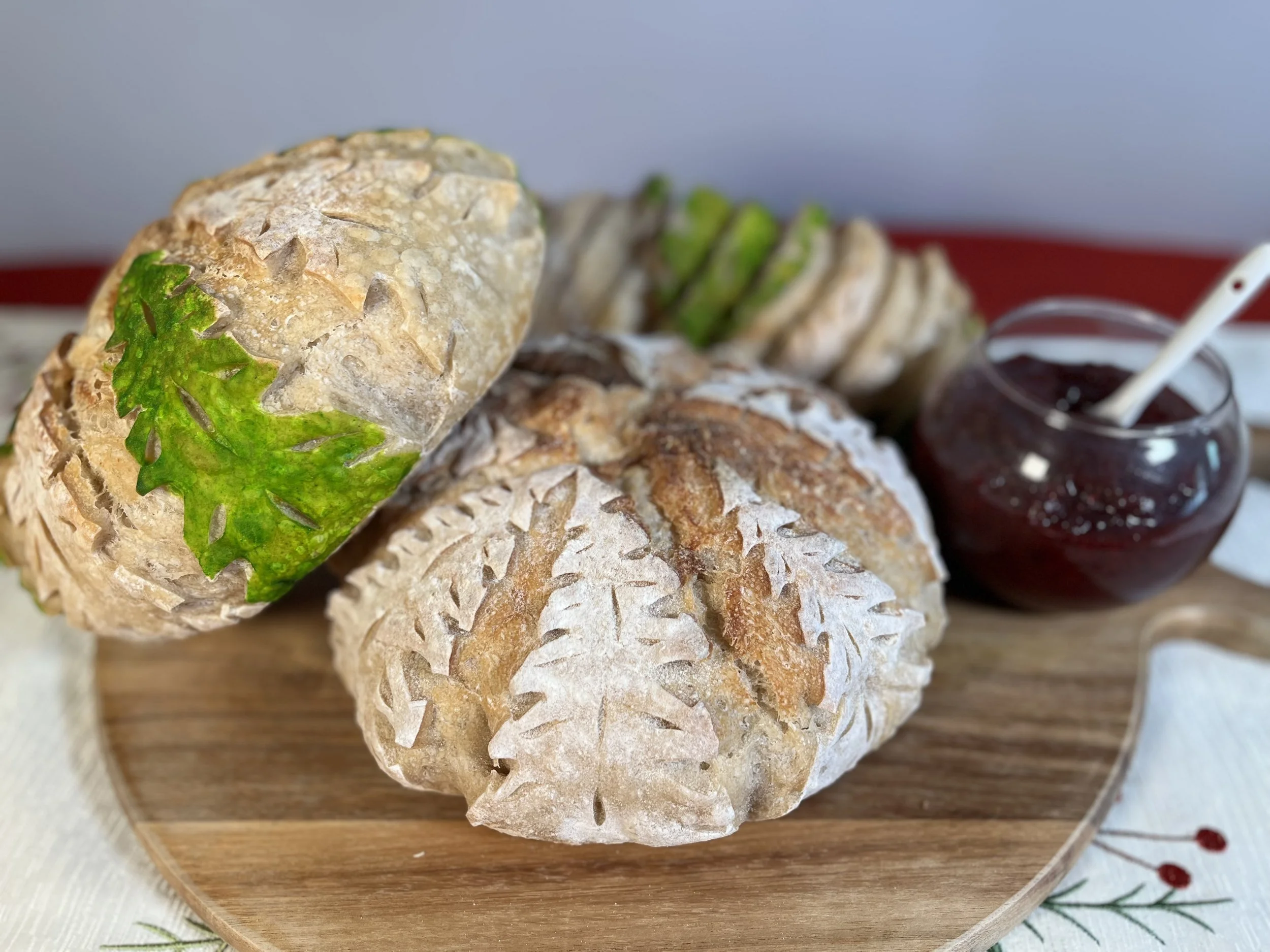 Christmas Tree Sourdough Loaf &amp; Christmas Jam