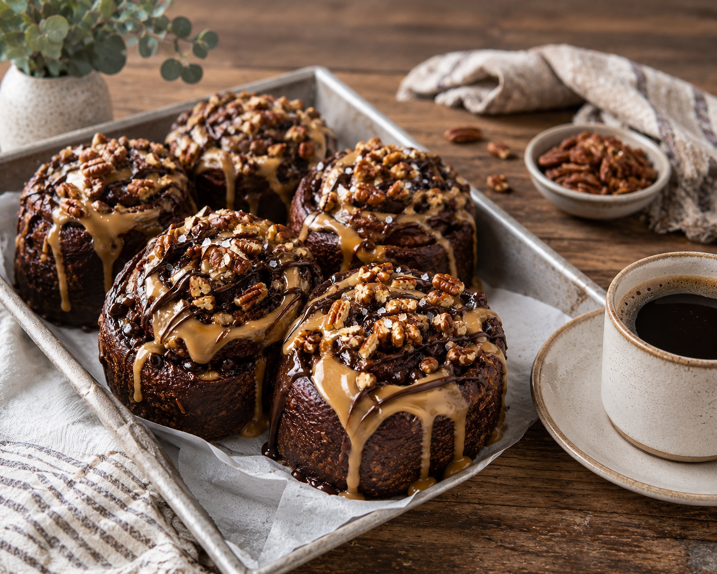 Double Chocolate Caramel Bakery Swirls