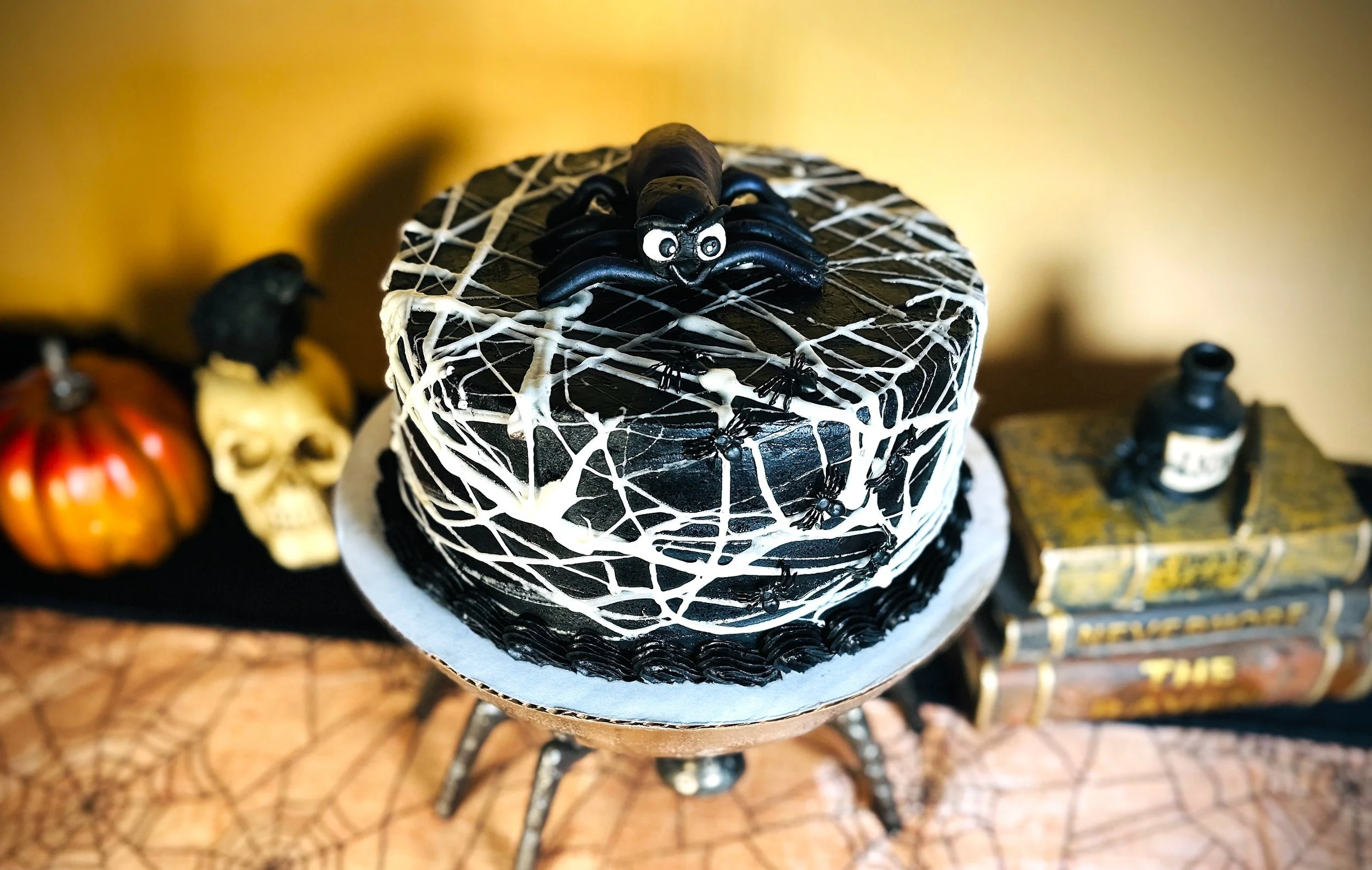 Black Velvet Spider Cake