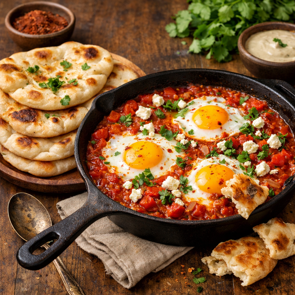 Sourdough Naan and Shakshuka