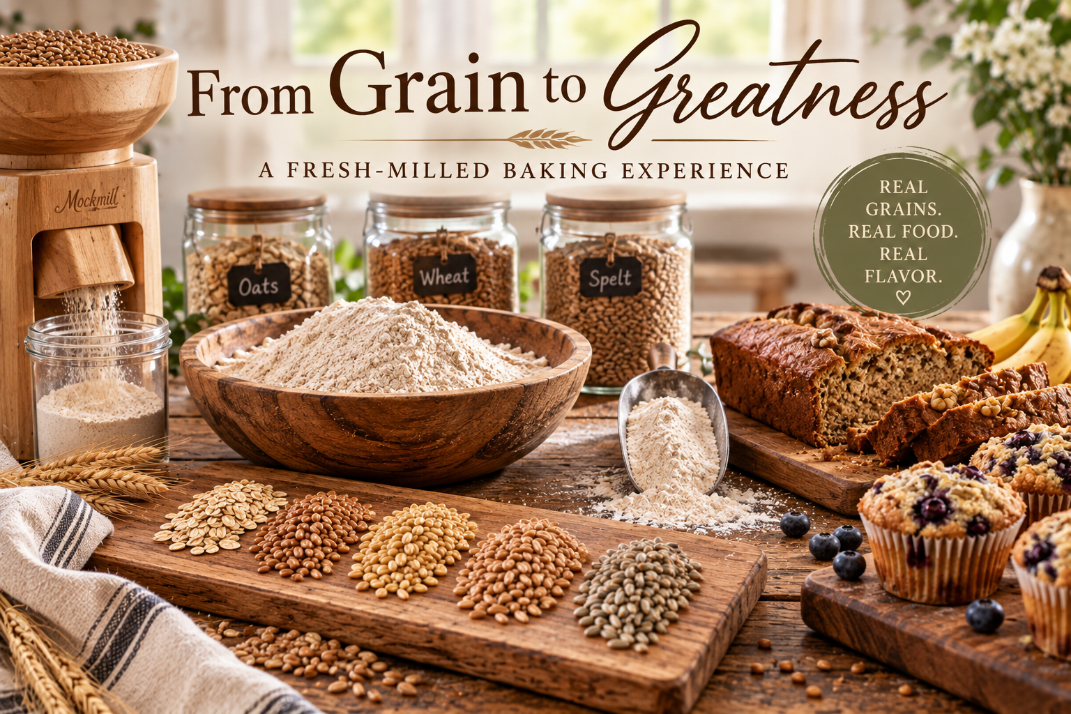 Grains to Greatness - A Fresh Milled Baking Experience 