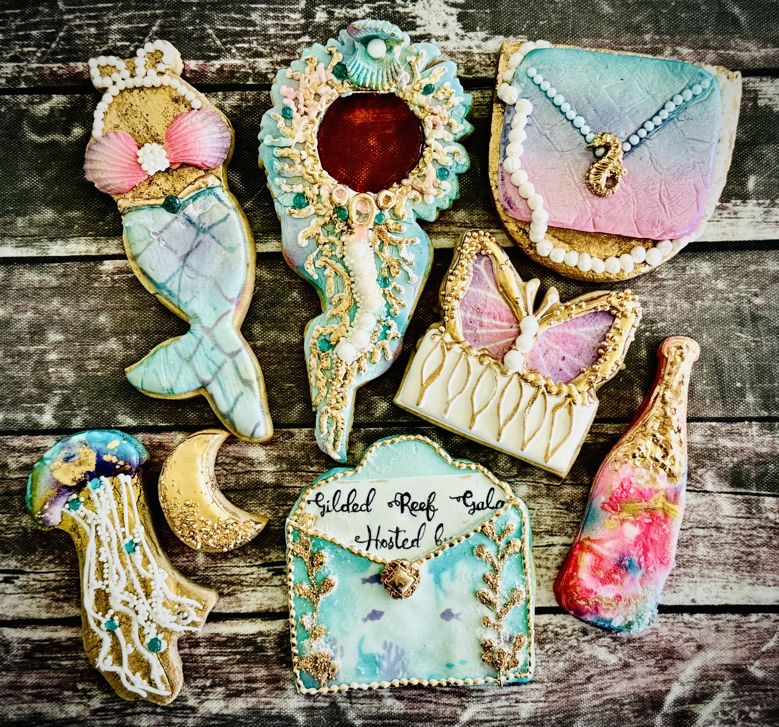 Gilded Reef Gala Royal Icing Cookie Class (Intermediate)