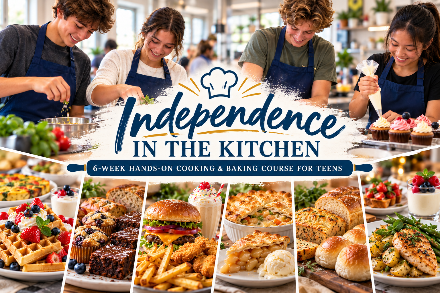 6-Week Hands-On Cooking &amp; Baking Course for Teens