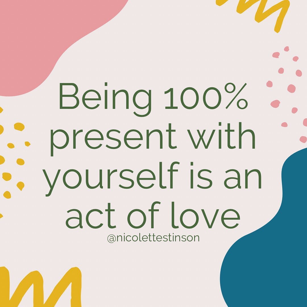 Being 100% present, in your body, with your breath, free of mental distractions, feeling and allowing space for all that is alive within yourself is a radical act of love in today's busy world.
⠀⠀⠀⠀⠀⠀⠀⠀⠀
And our own presence is something we all deser