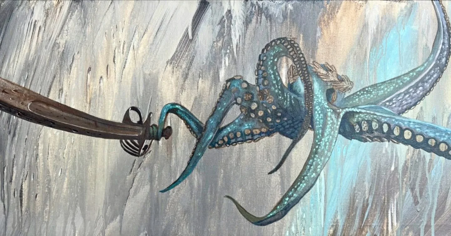 Friday, 10/24 3:54pm
#wip 12x36. He’s a little guarded.
