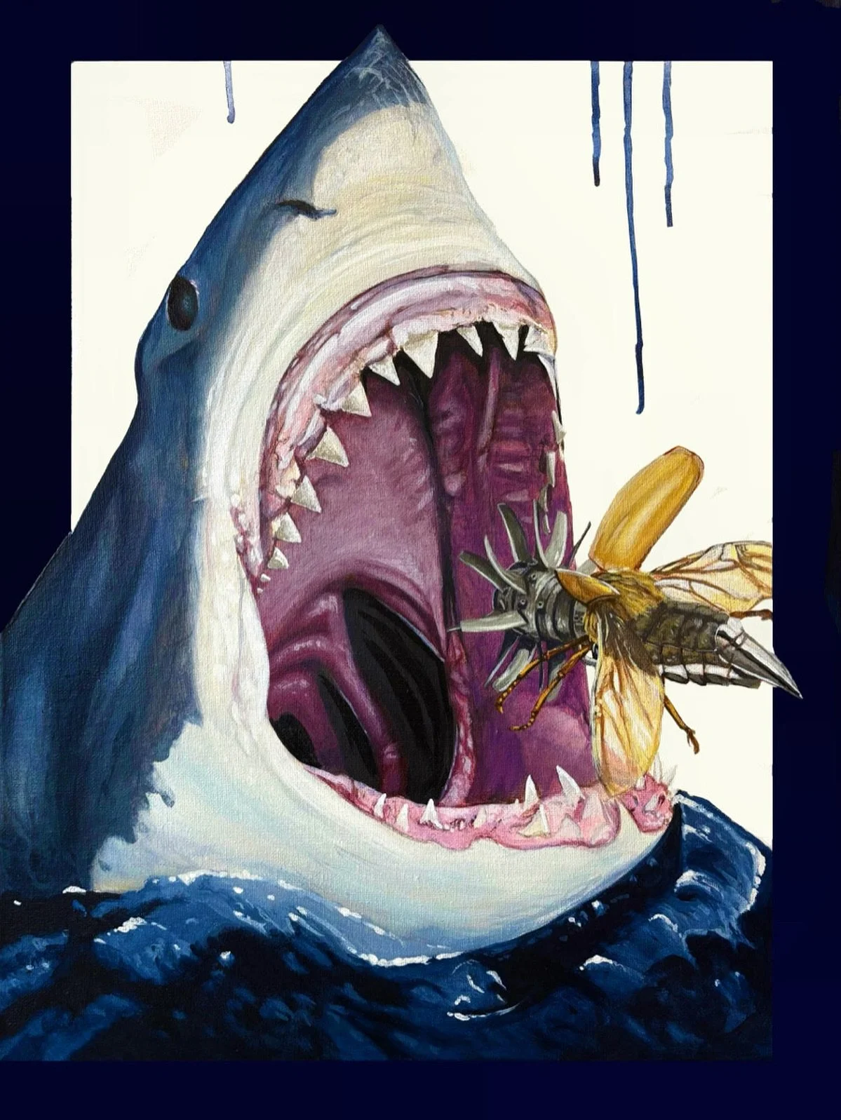 Bait and Tackle, 24x18 acrylic on canvas. Available at robertbowenart.bigcartel.com.