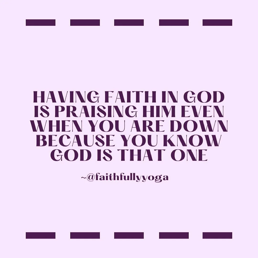Having faith in God is praising Him not because of what He will do but because we know that He is #theone !!! We know from history (our Bibles) and from personal experience, that only God was able to carry the Israelites through the wilderness, and b