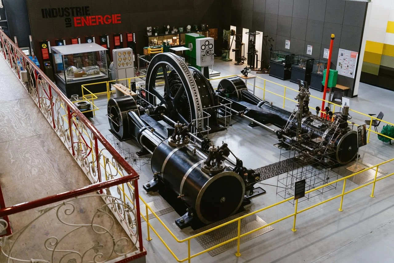 Binnenkant Industrieel Museum Zeeland, interactief en boeiend en is gevestigd in de monumentale suikerloods in Sas van Gent.