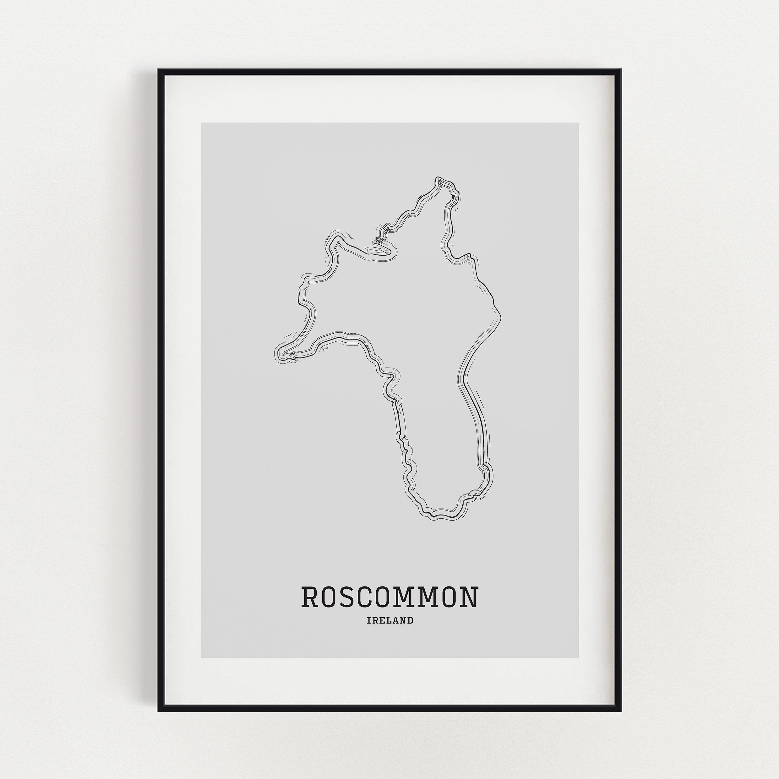 COUNTY ROSCOMMON MAP PRINT POSTER IRELAND IRISH.jpg