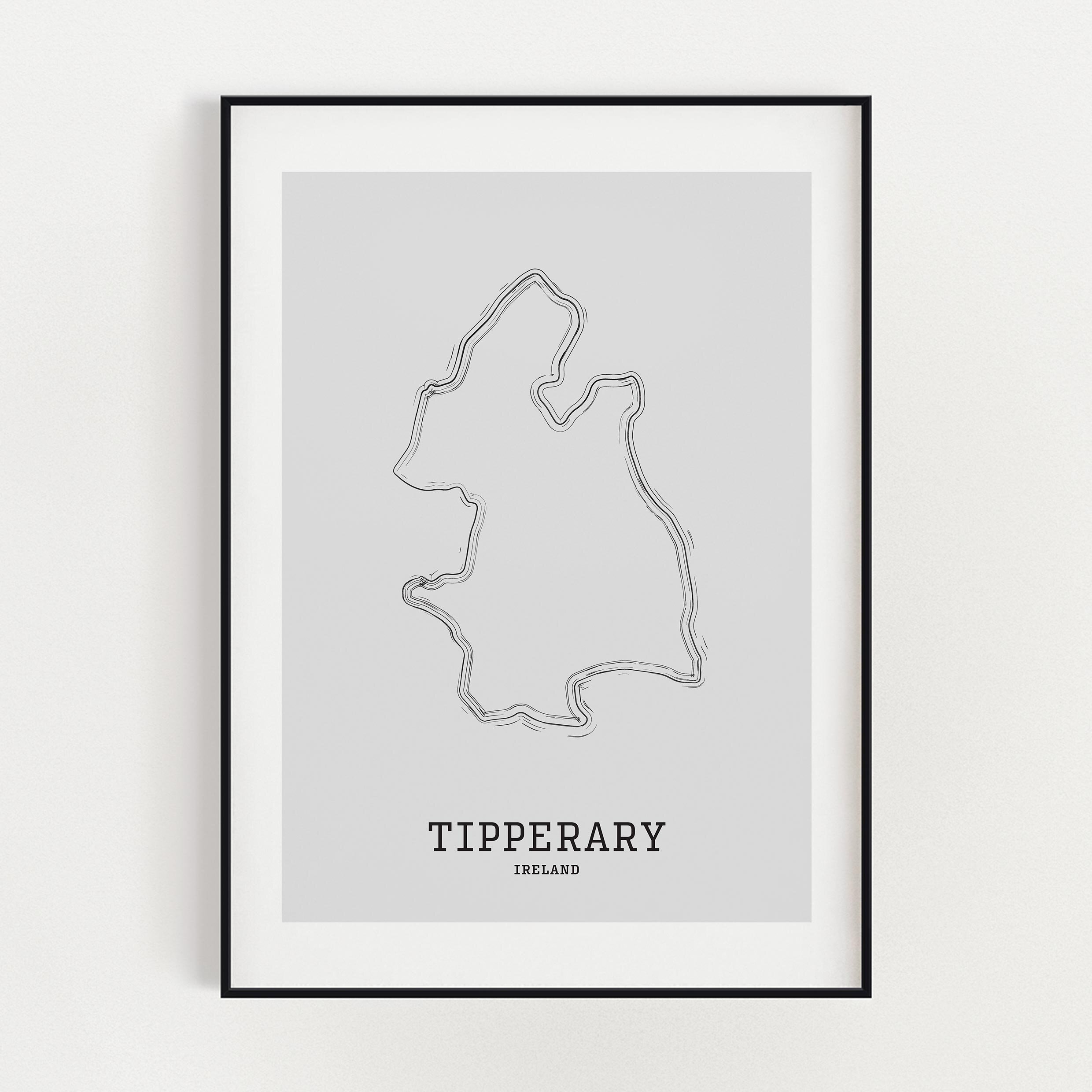 COUNTY TIPPERARY MAP PRINT POSTER ART IRISH IRELAND.jpg