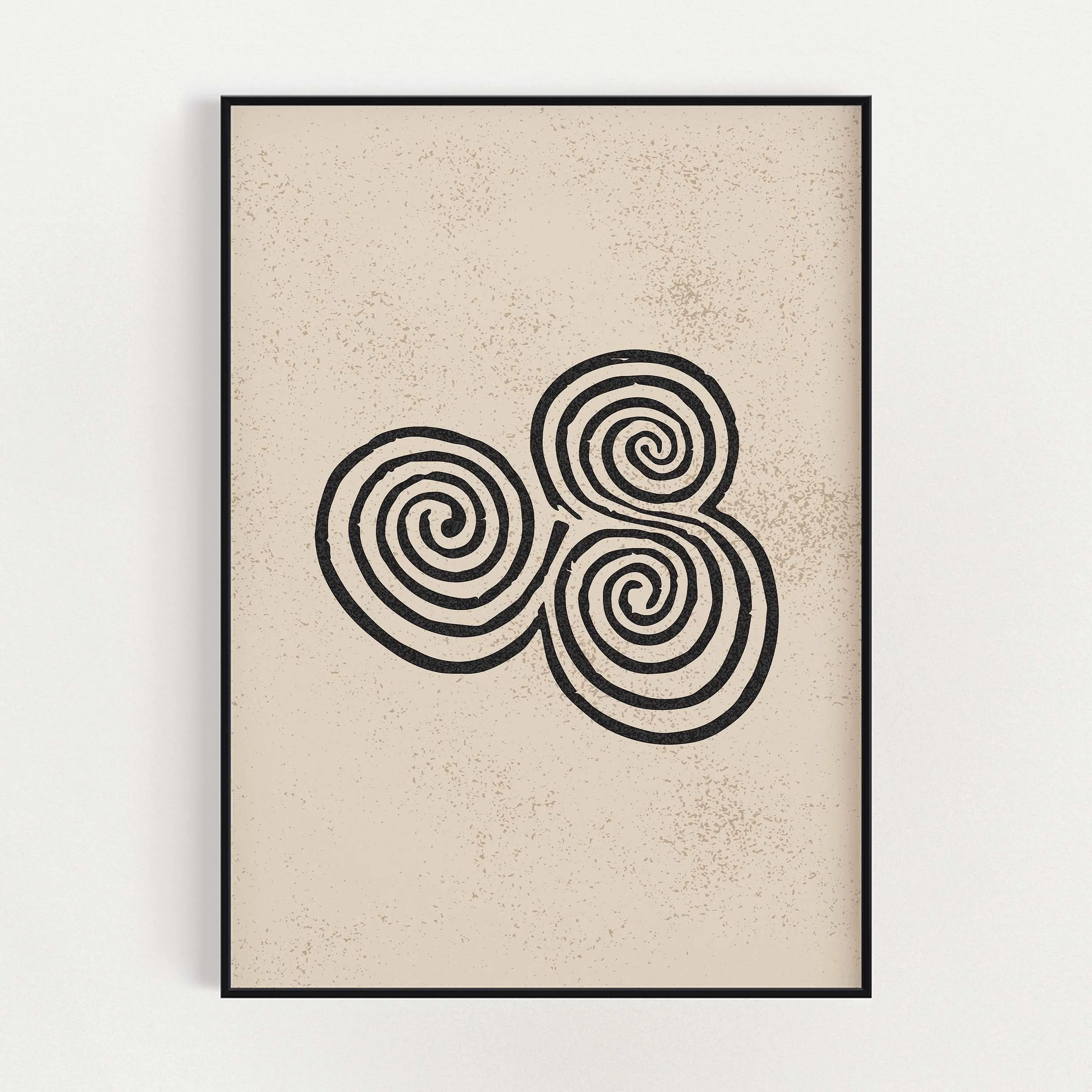 Tri Spiral Megalithic Print
