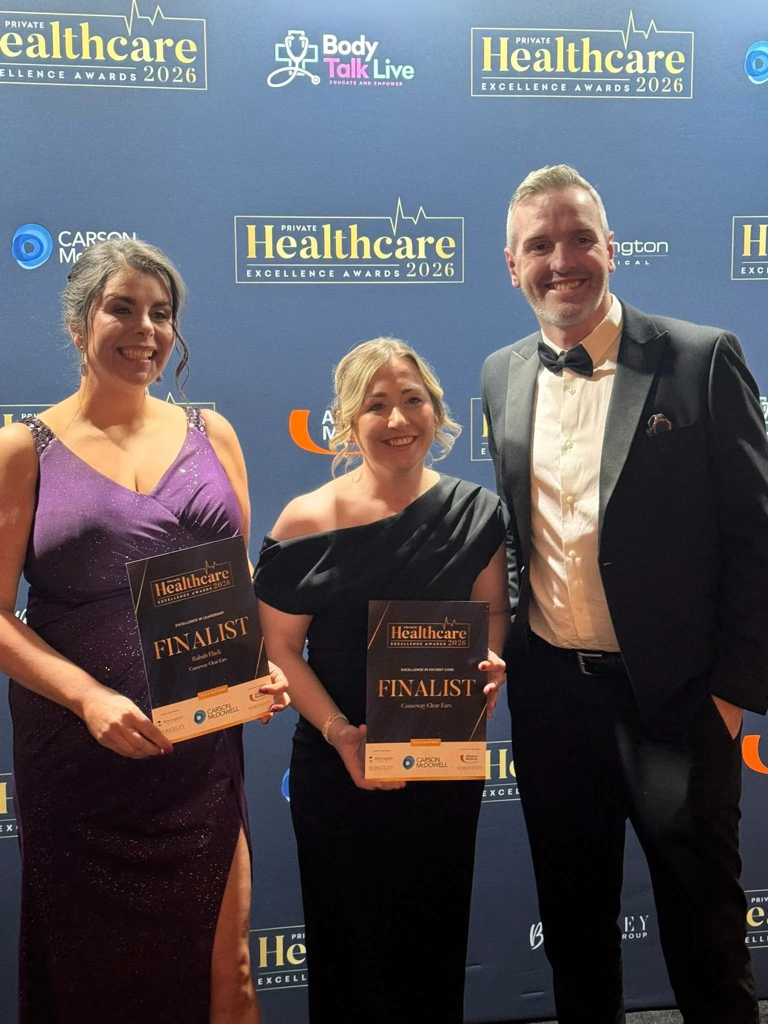 Rabab Flack, Claire Stewart & Paddy De Lasa - 
Private Healthcare Excellence Award 2026