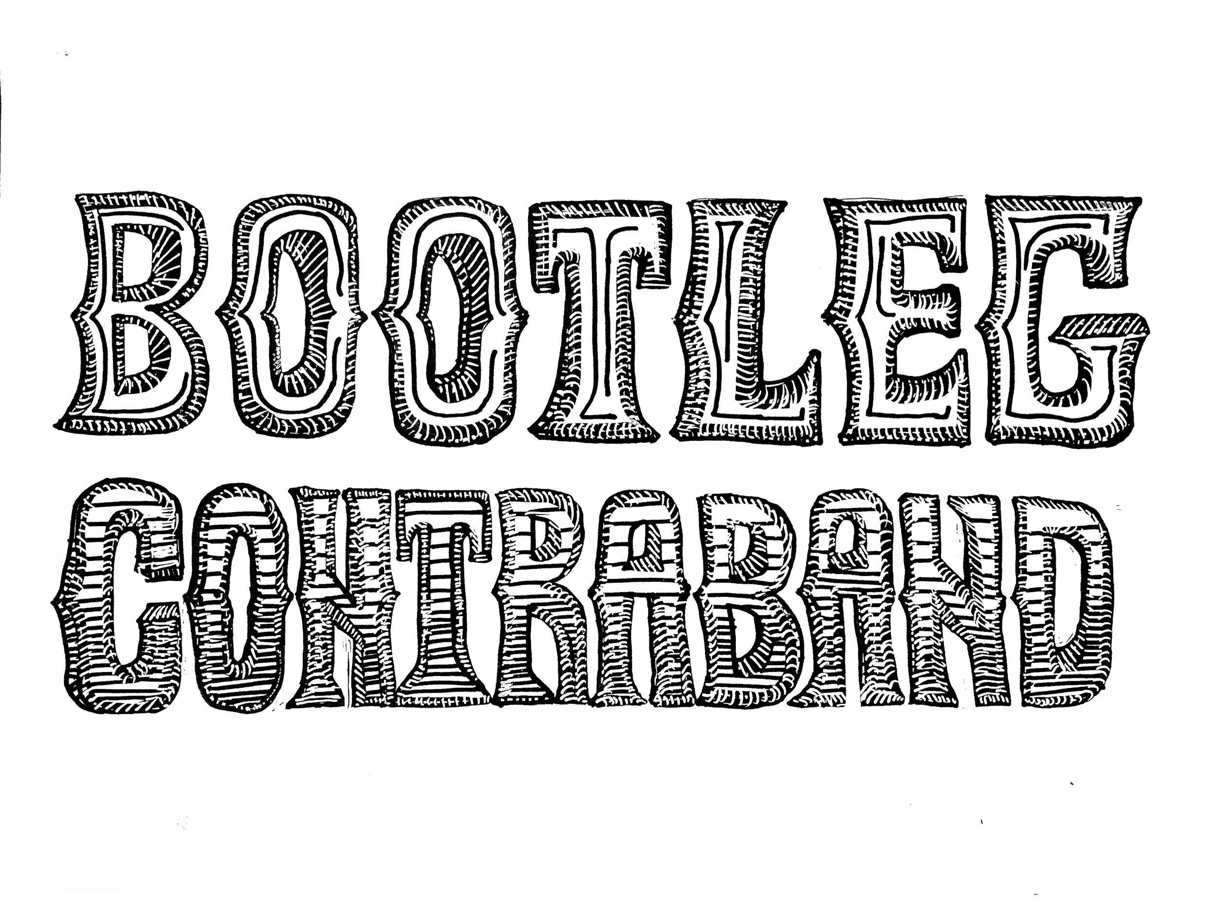 Bootleg contraband text design