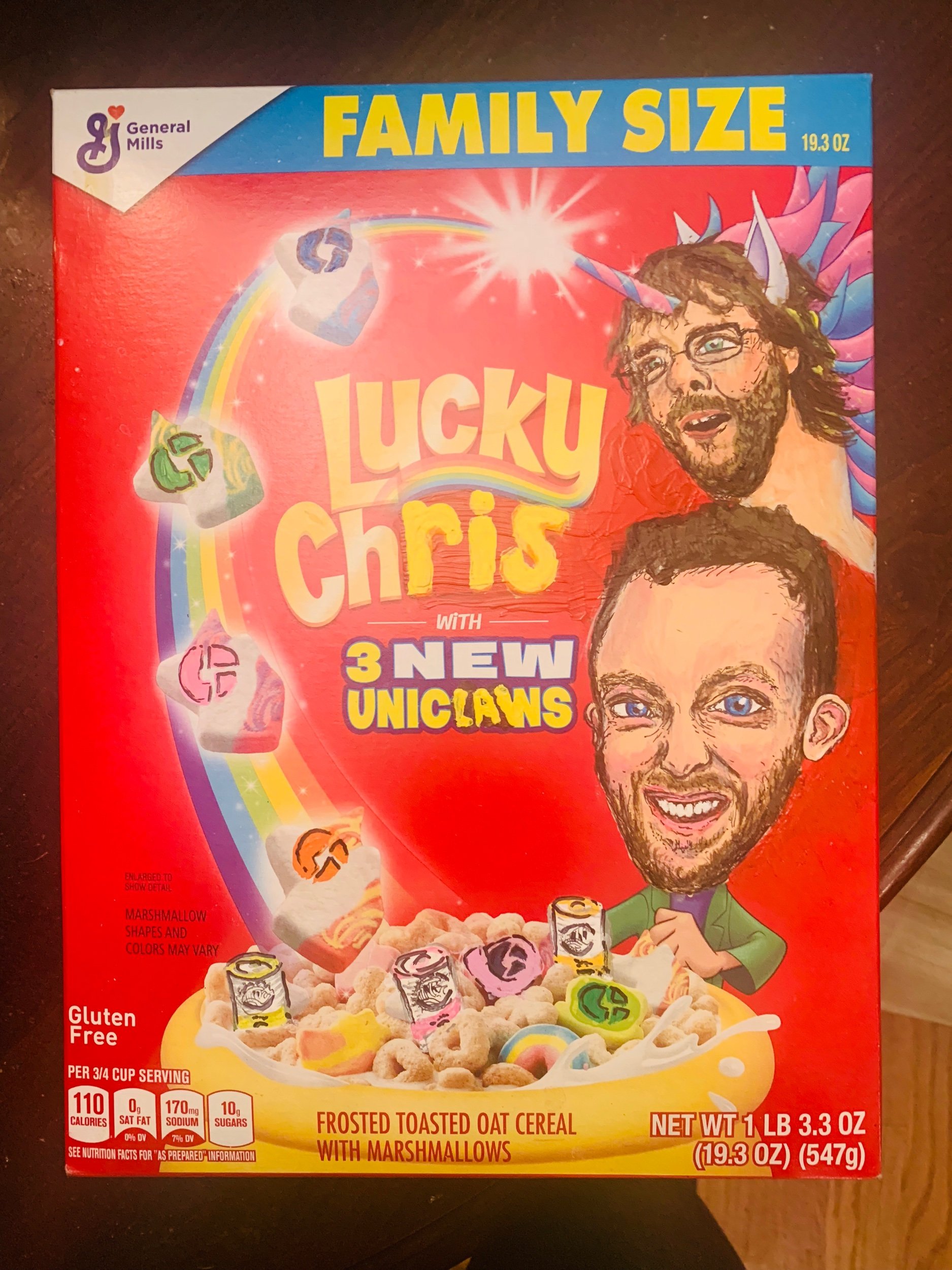 cereal box portrait commission