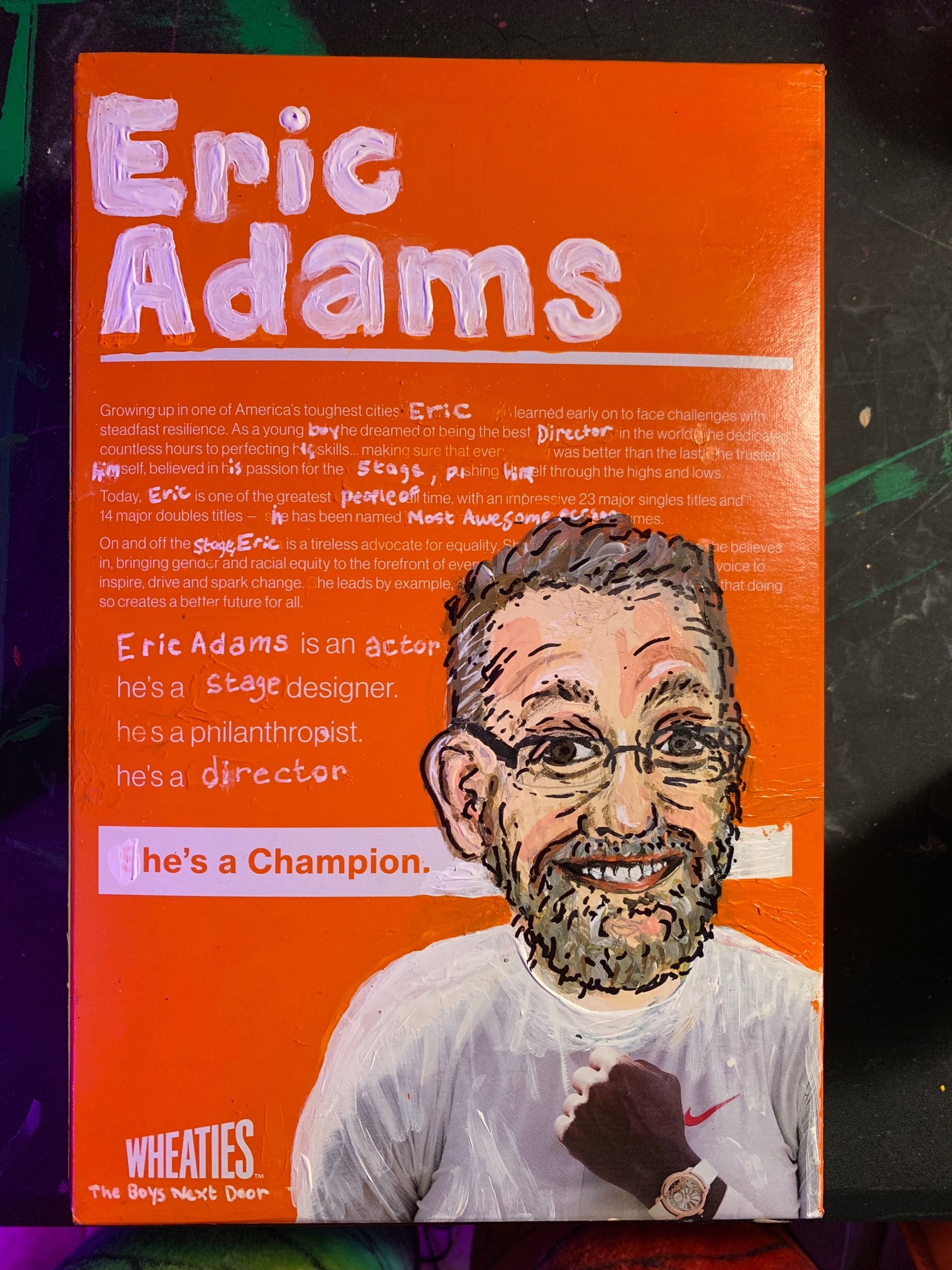 cereal box portrait commission