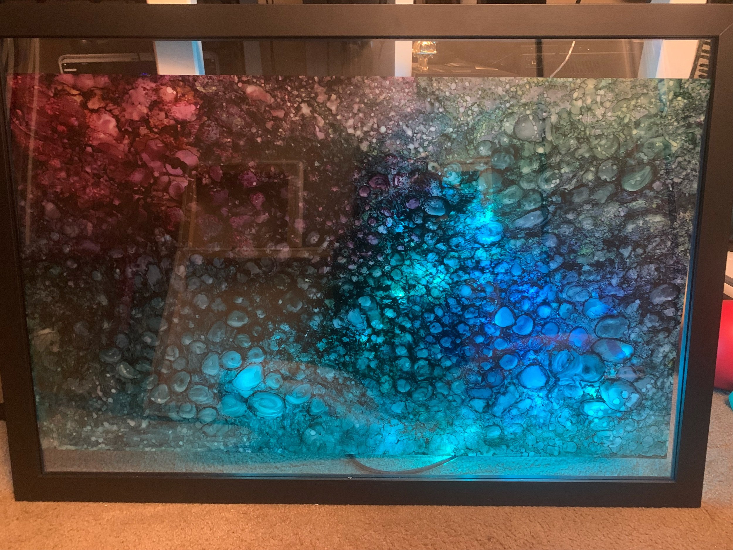 commission for lightbox ink painting