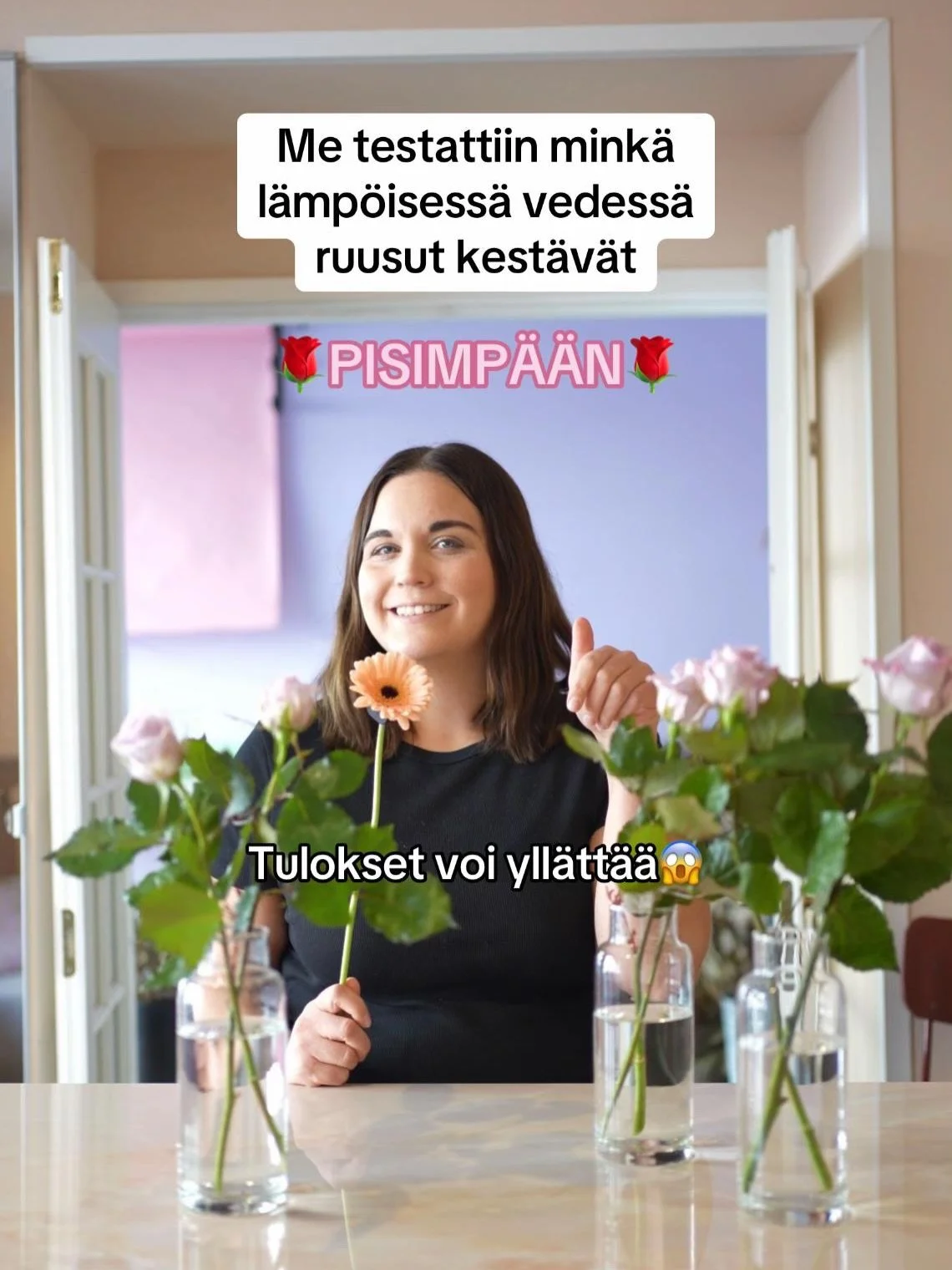 Mink&auml; l&auml;mp&ouml;isess&auml; vedess&auml; ruusut kest&auml;v&auml;t pisimp&auml;&auml;n?🌹

#studiofro #floristi #kukat #ruusu