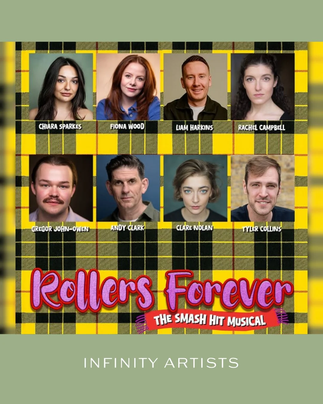 Our fantastic clients Liam Harkins (@liammharkins ), Rachel Campbell (@rachellcammpbell ) and Gregor John-Owen (@gregorjohnowen ) will once again join the cast of the riotous musical Rollers Forever (@rollersforevermusical ) 💛🖤