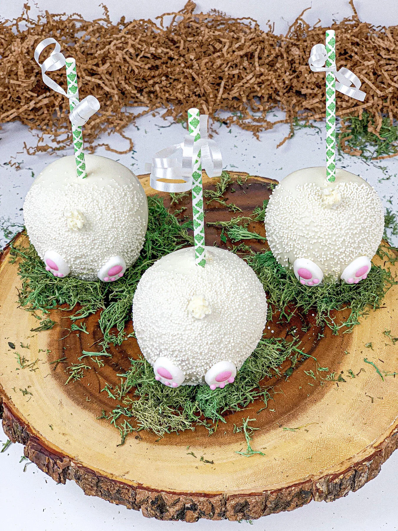 Bunny Butt Caramel Dipped Apples