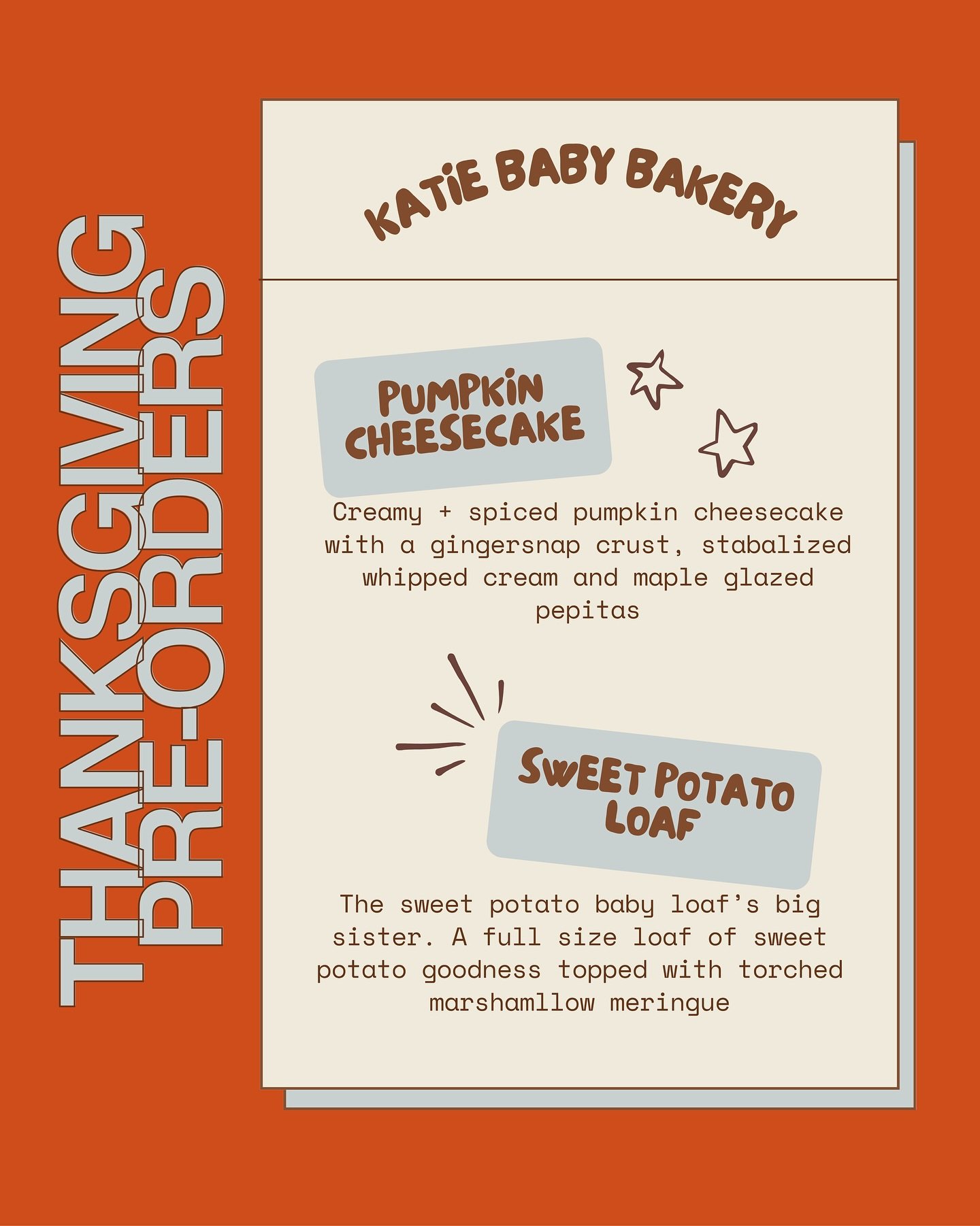 OH HEY! If you want something yummy for Thanksgiving&hellip;well here&rsquo;s your sign to get it! Pre orders are open through the hotplate link in my bio and on my story!! They are limited so order while you can 😽 love ya and thankful for all of yo